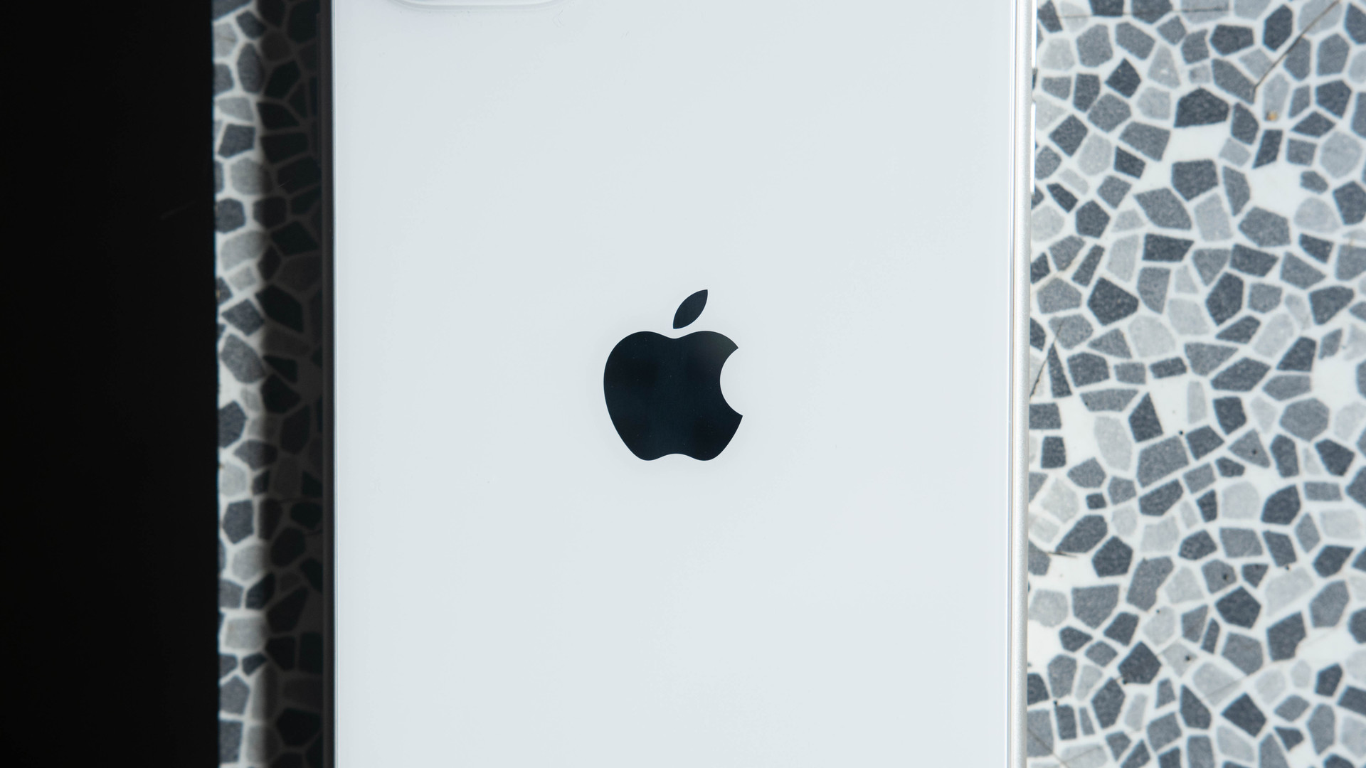 Far away Apple logo on iPhone