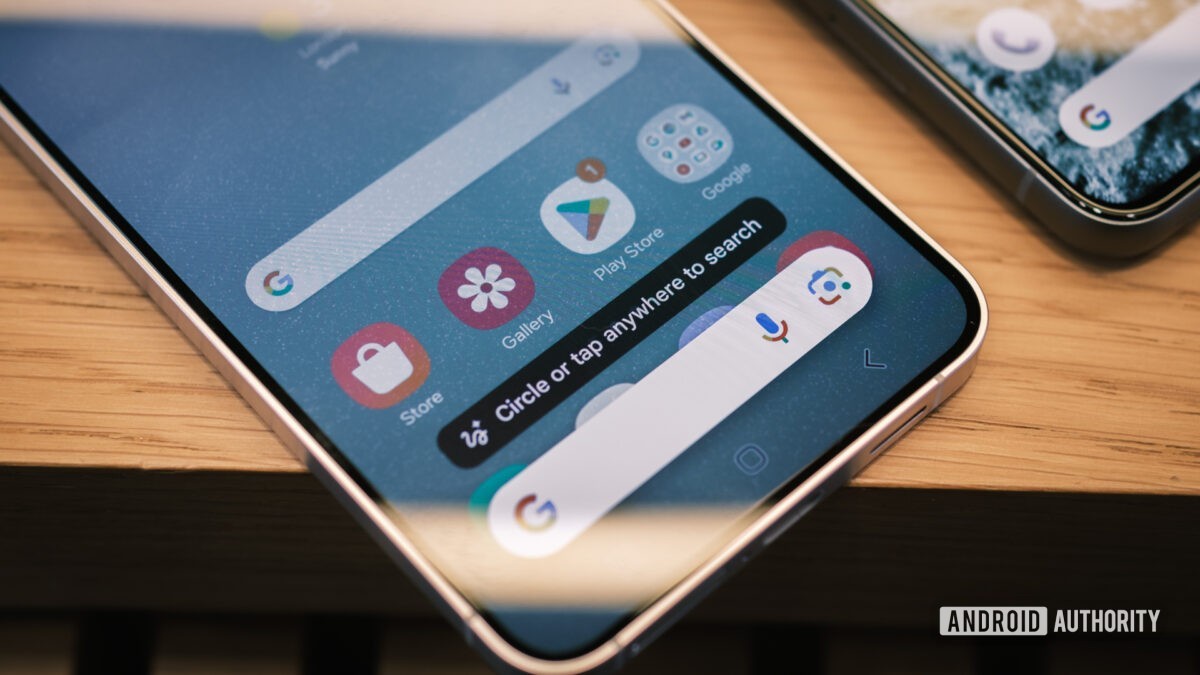 Samsung Galaxy S24 Circle to Search prompt