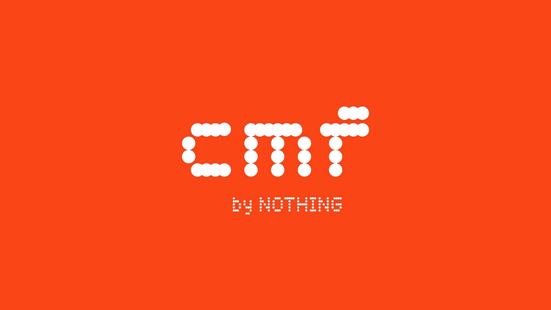 CMF by Nothing logo on orange background.