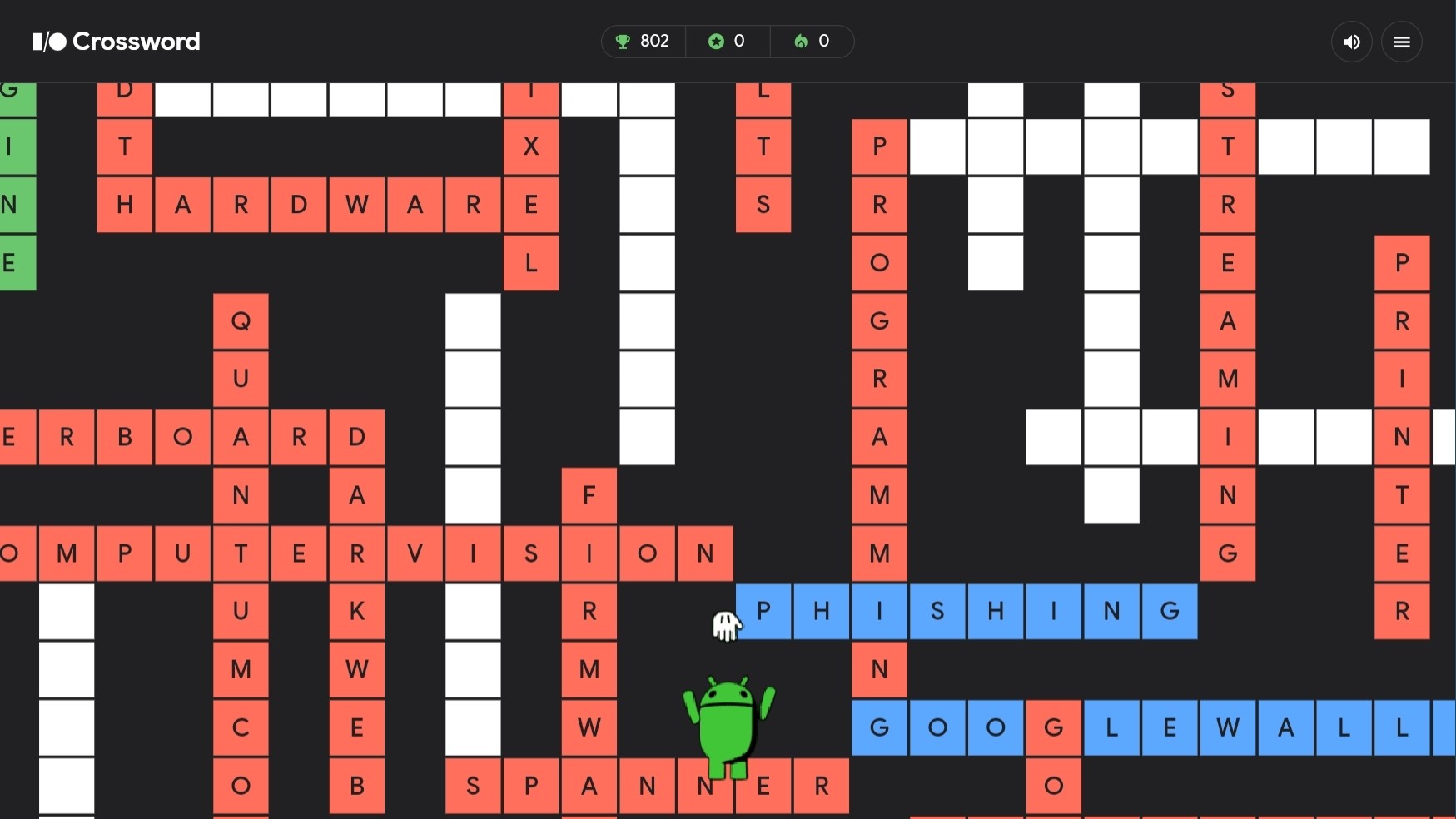 google io crossword start