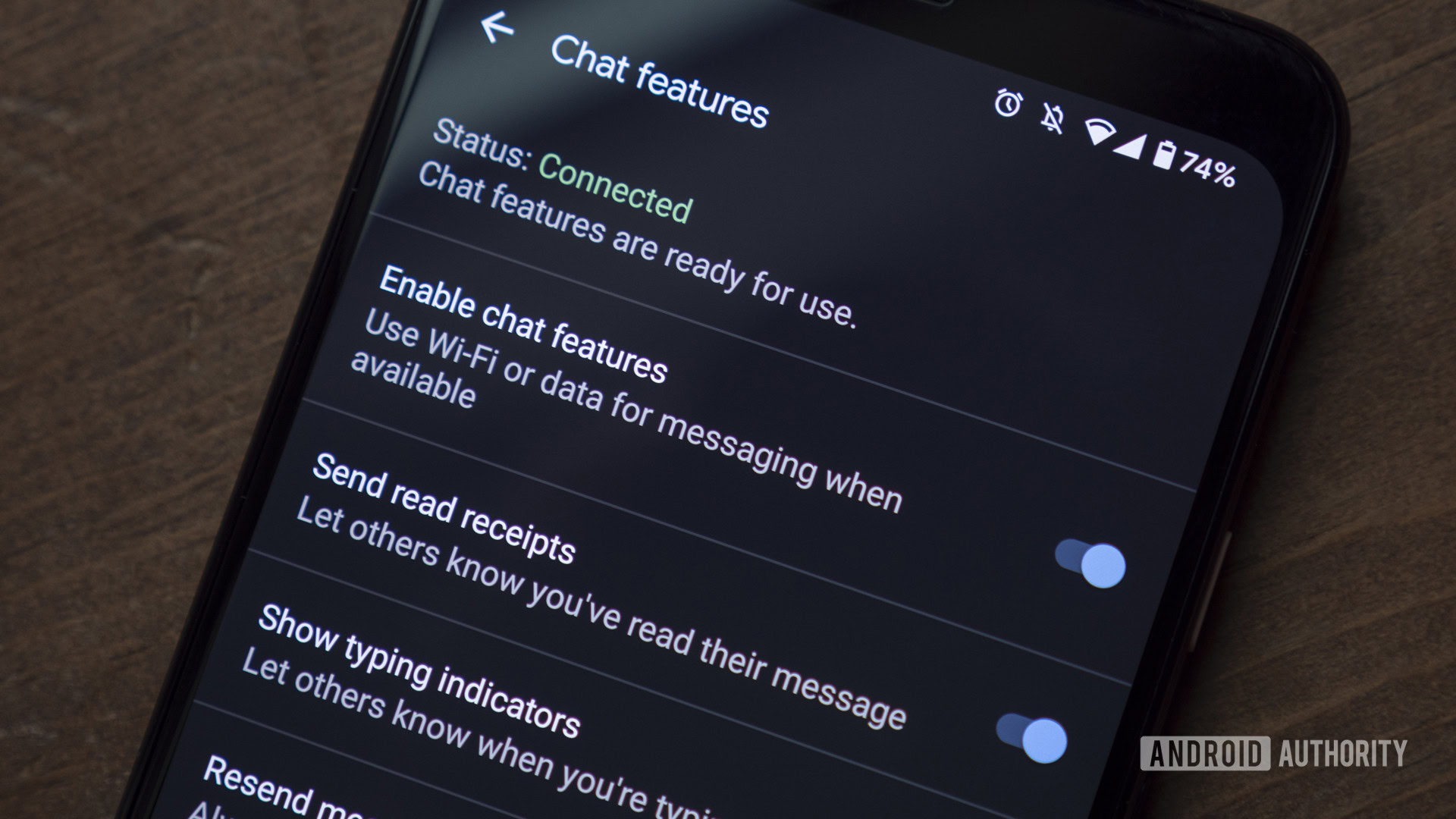 google messages chat features read receipts typing indicators rcs app google pixel 4 xl 1