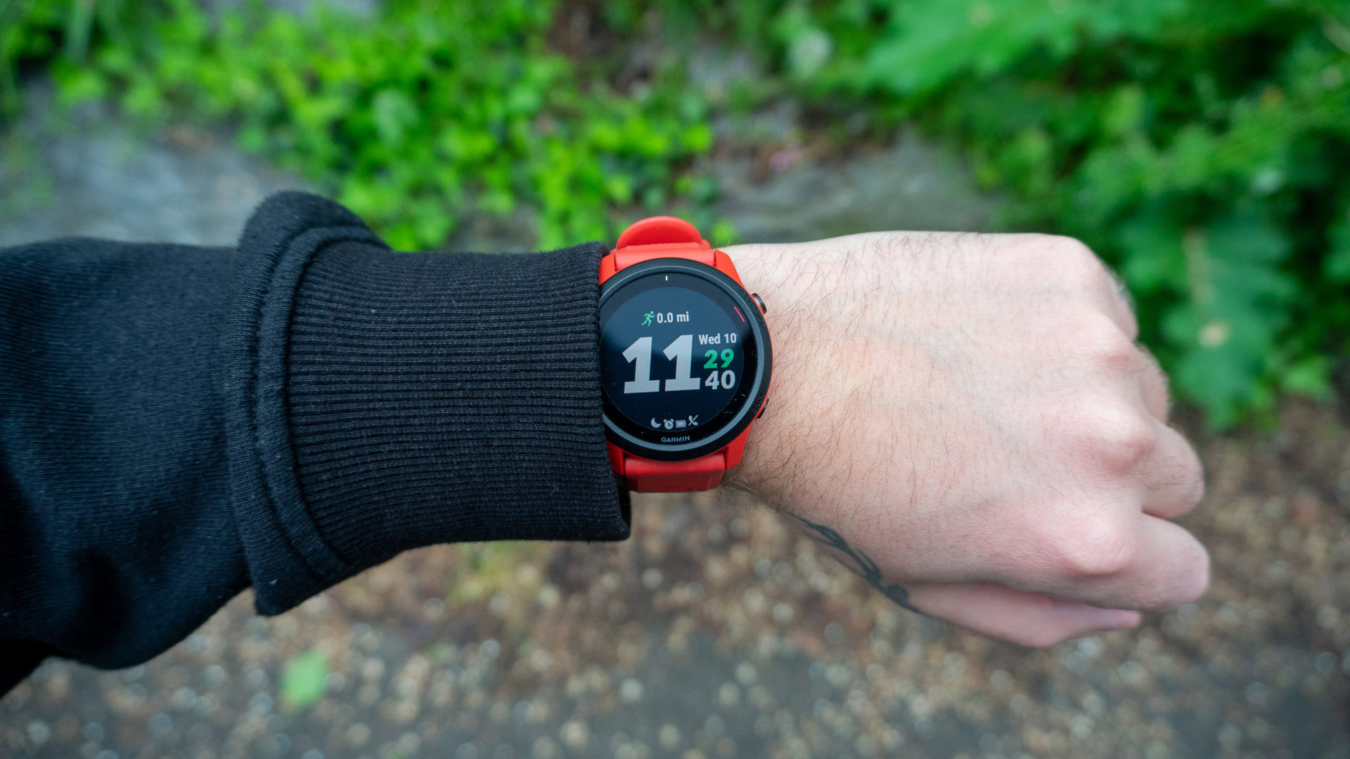 Garmin Forerunner 745 watch face on wrist