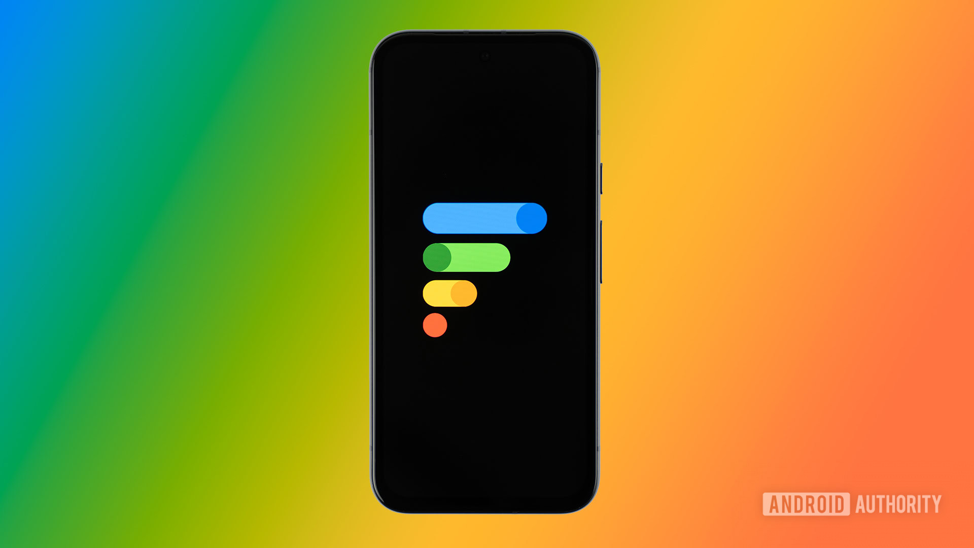 Google Fi Wireless logo on smartphone with colored background stock photo