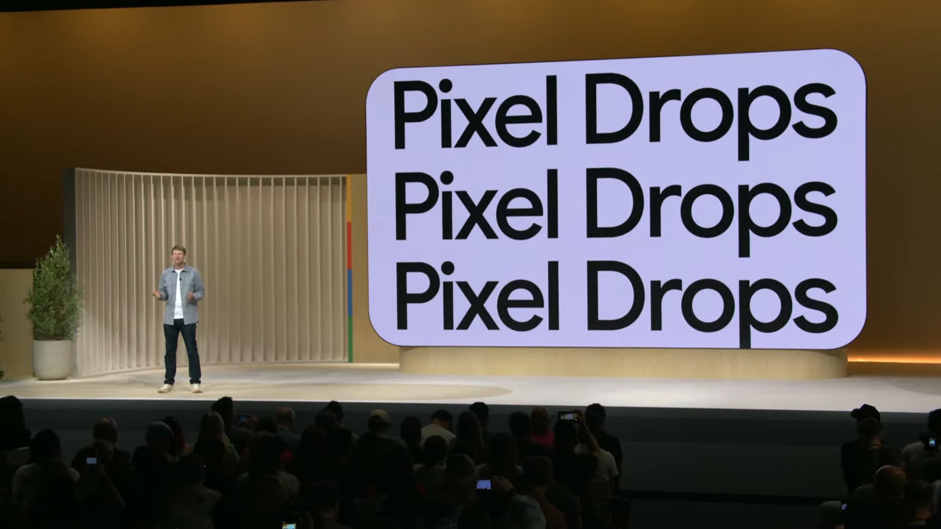 #MadeByGoogle ‘24 Keynote screenshot showing the Pixel Drops rebranding