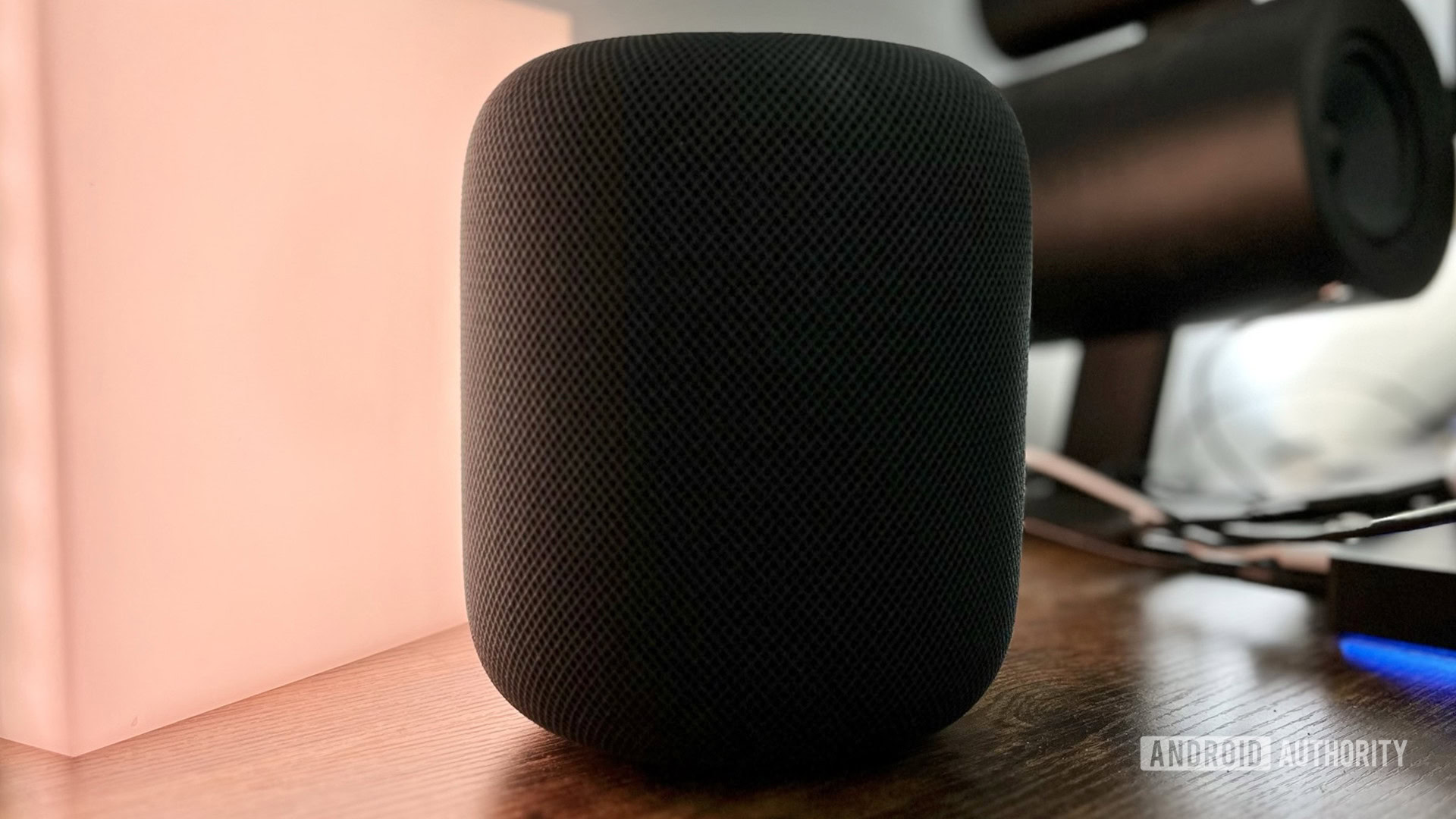 The HomePod 2nd gen on a desk