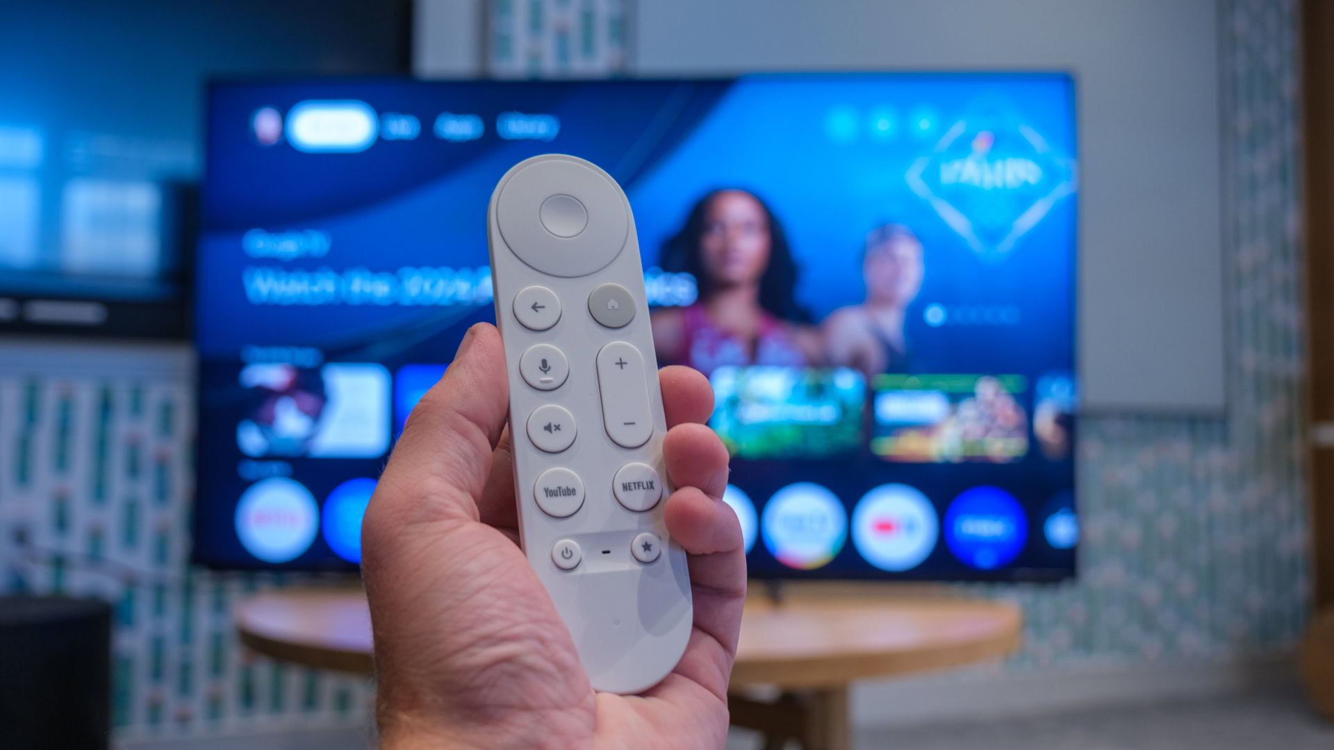 Google TV Streamer white remote