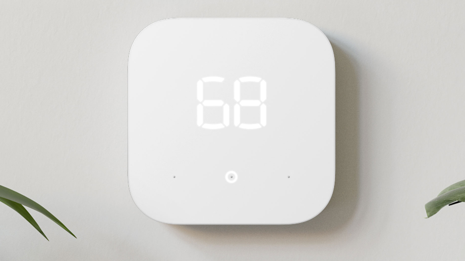 Amazon Smart Thermostat on wall