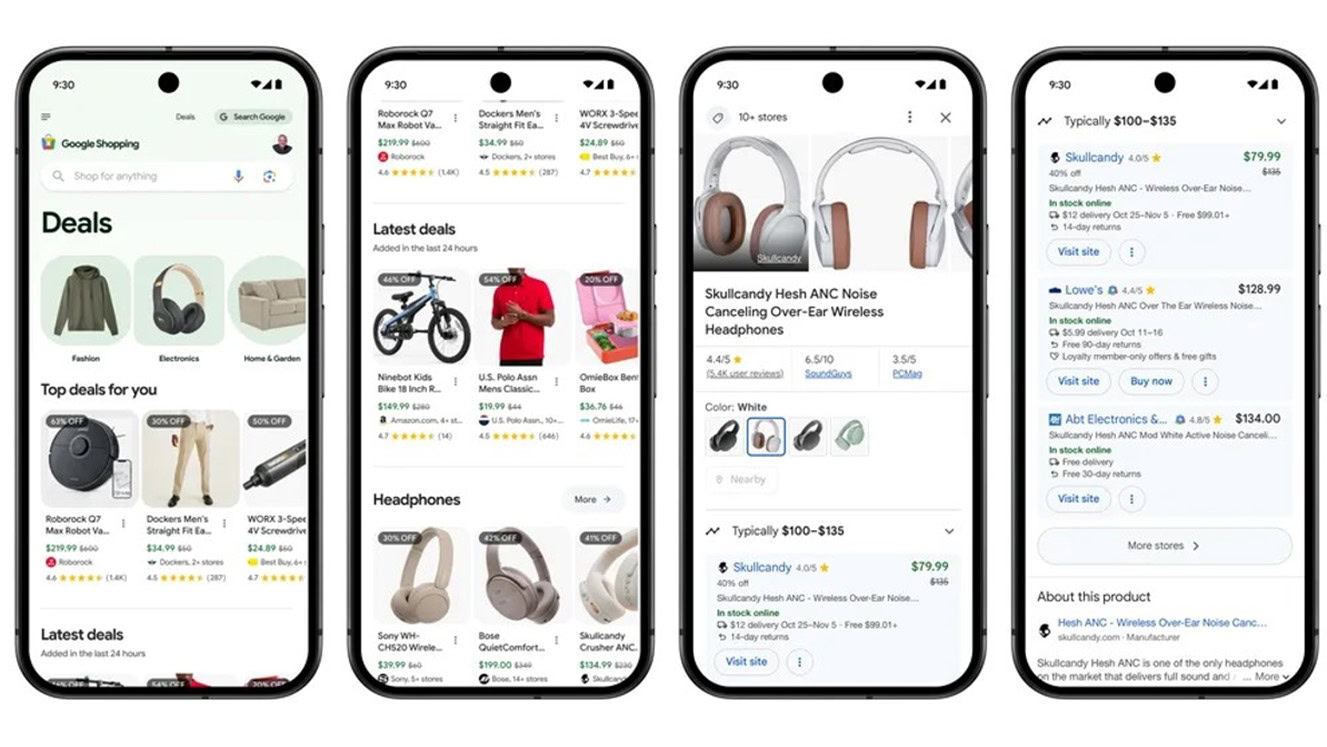 Google Shopping AI Upgrade Screenshots