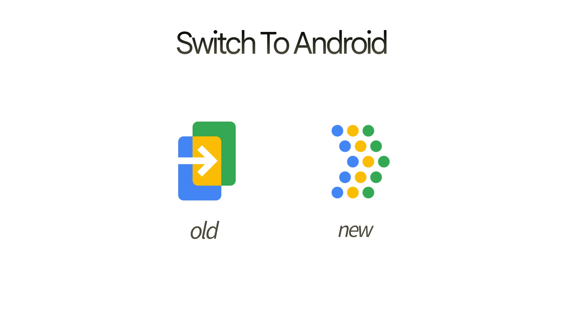 Siwtch to Android new logo