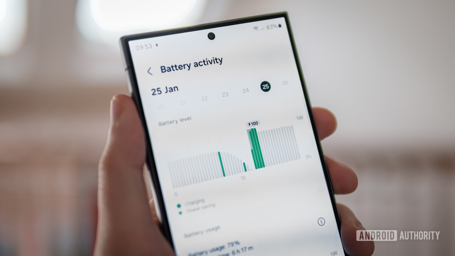 Samsung Galaxy S24 Ultra Battery Life angled