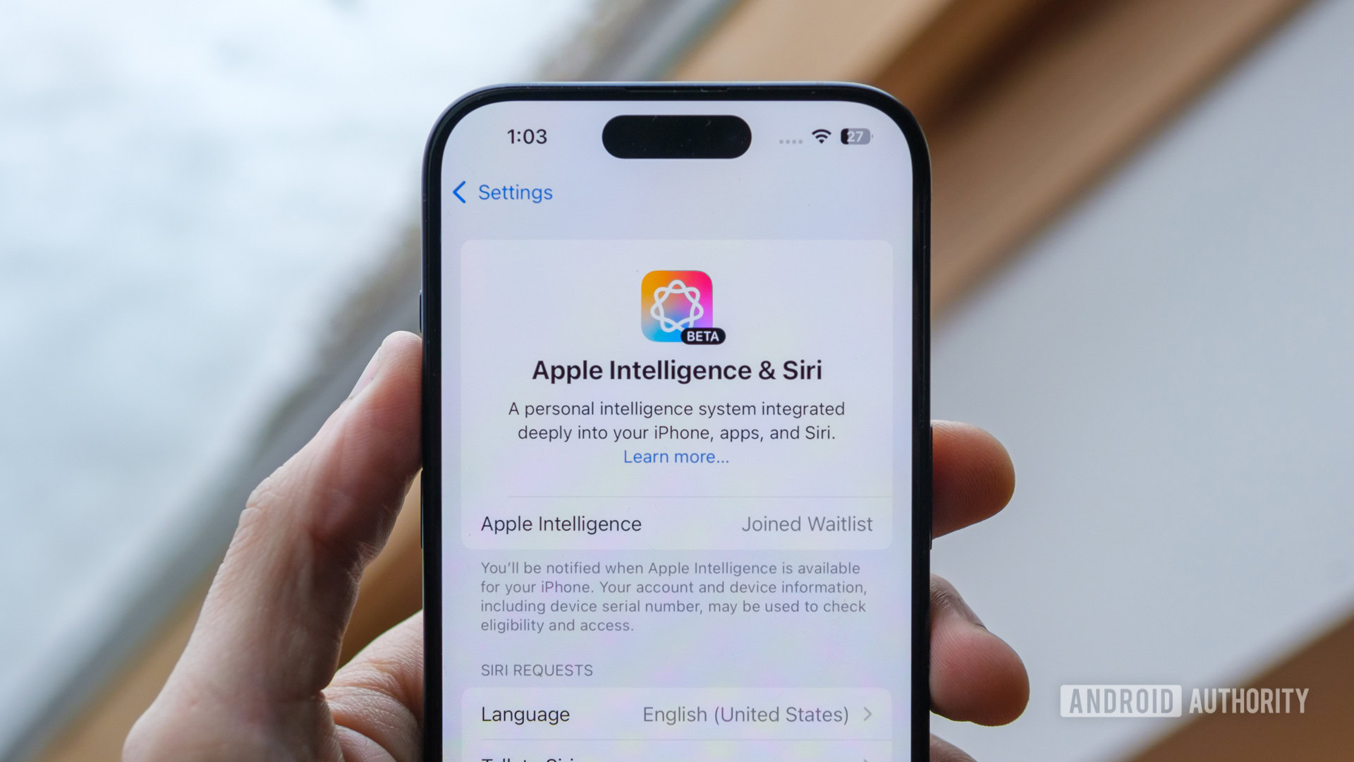 Apple Intelligence settings iOS