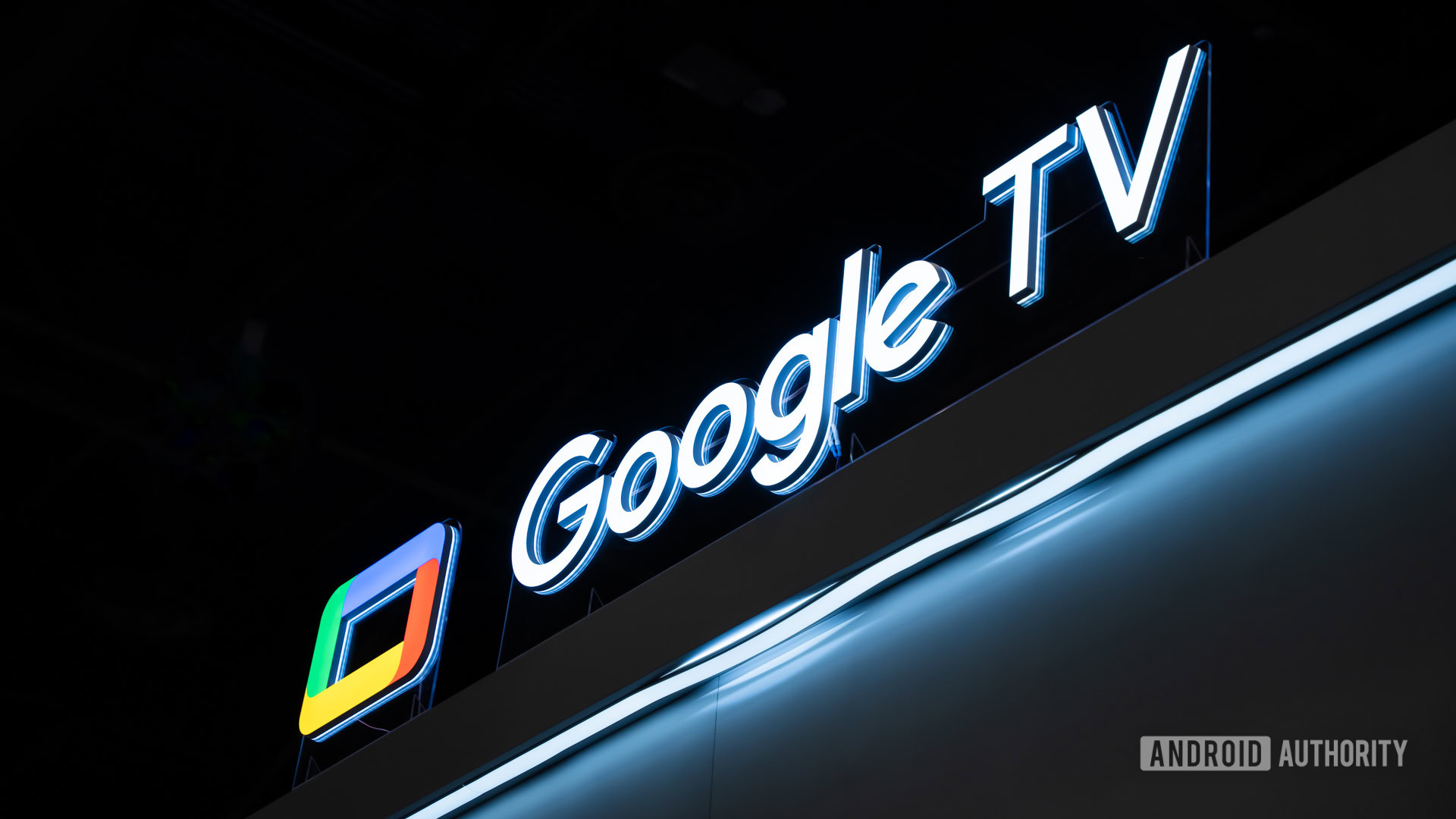 Google TV logo at CES 2025 Stock photo 1