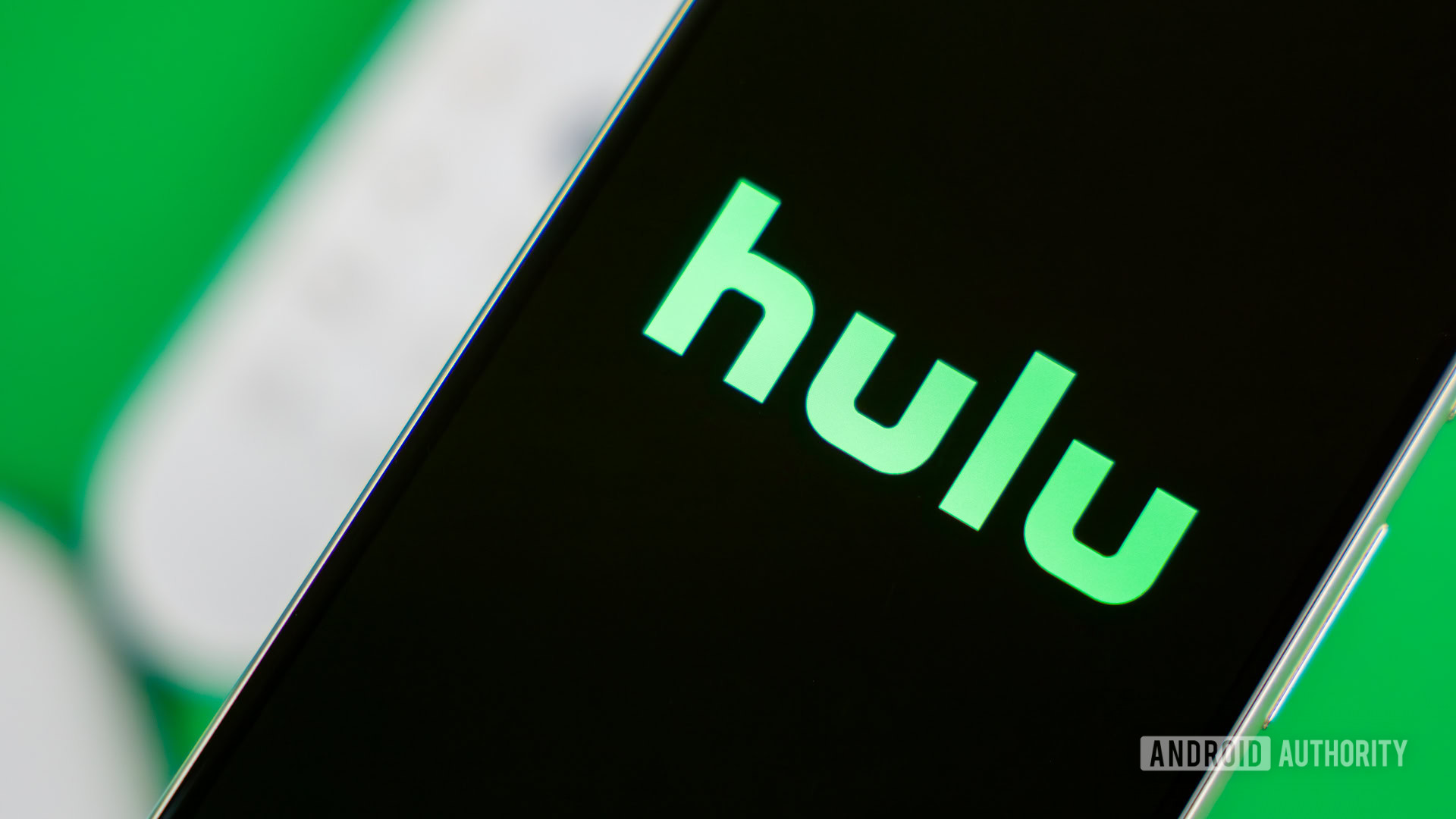 Hulu logo on smartphone stock photo (2)