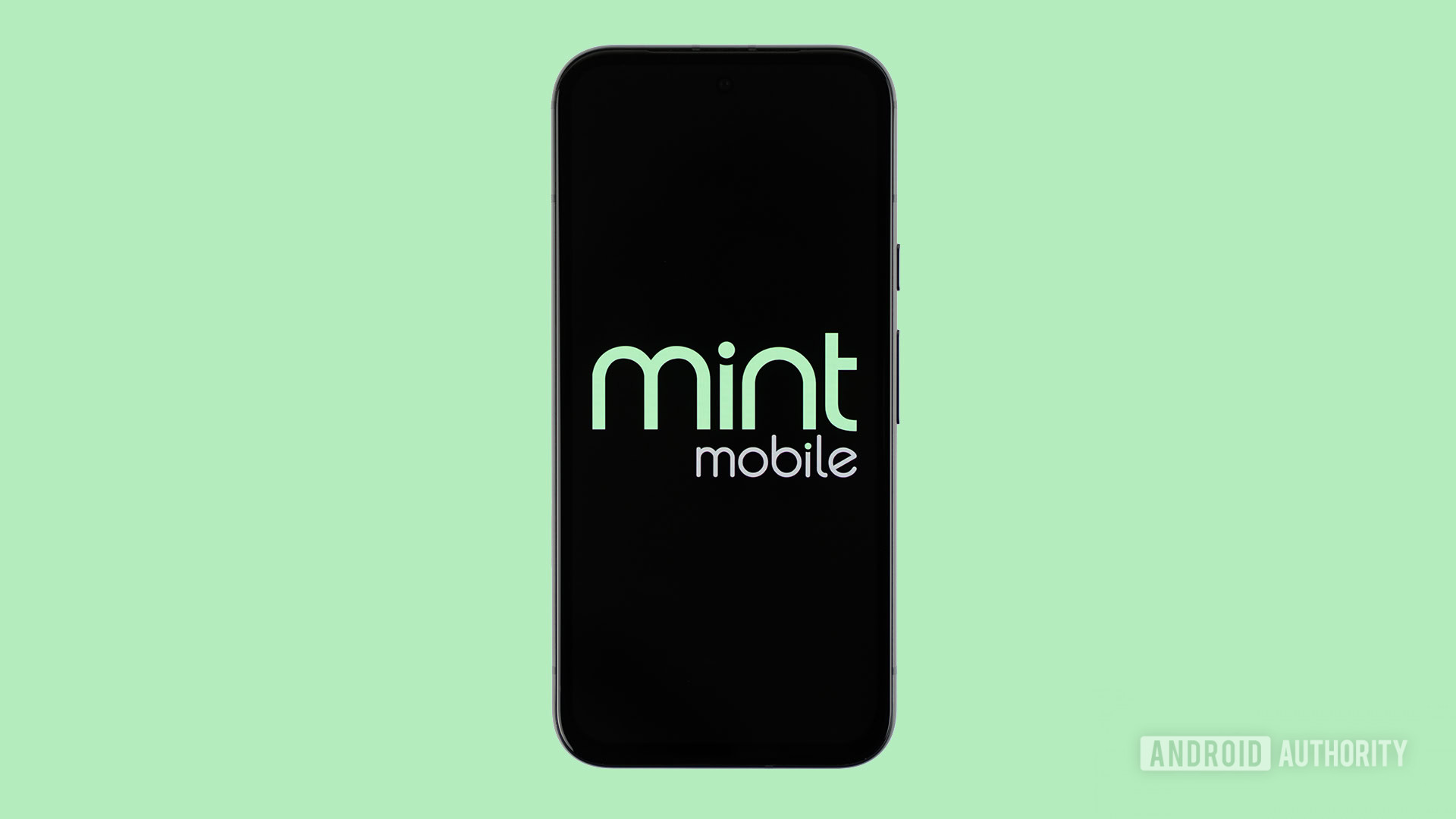 Mint Mobile logo on smartphone with colored background stock photo