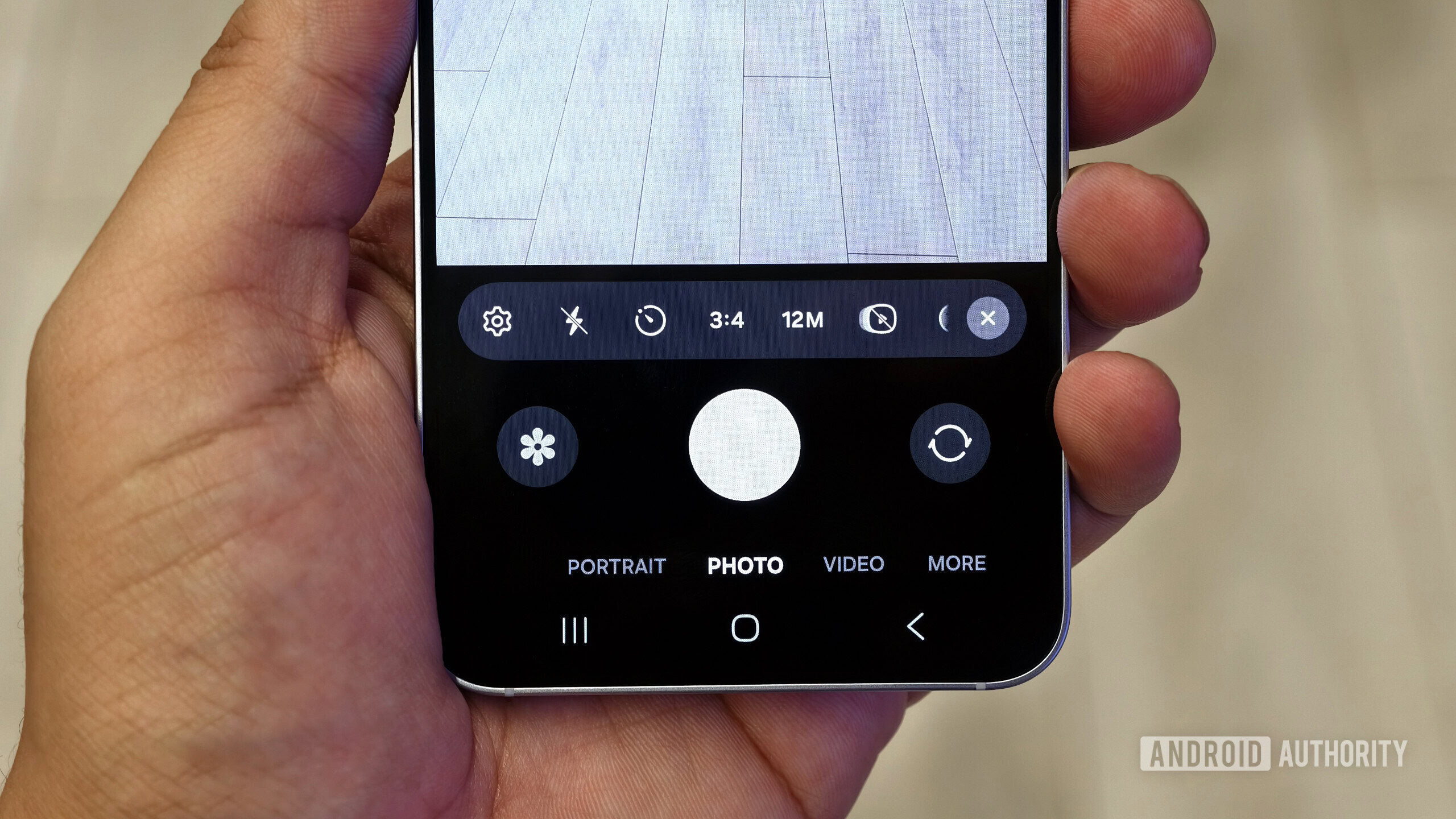 The Samsung Galaxy S25 camera app.