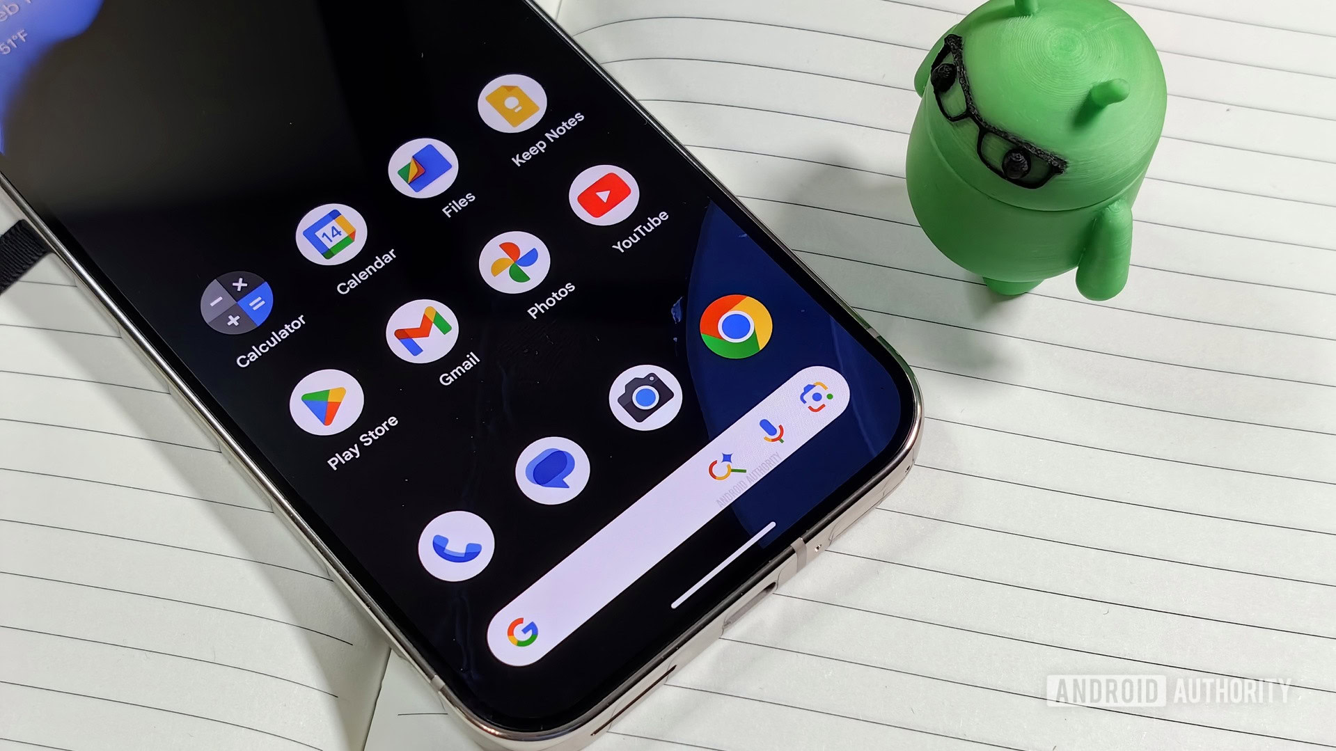 AI Mode shortcut on the Pixel Launcher search bar