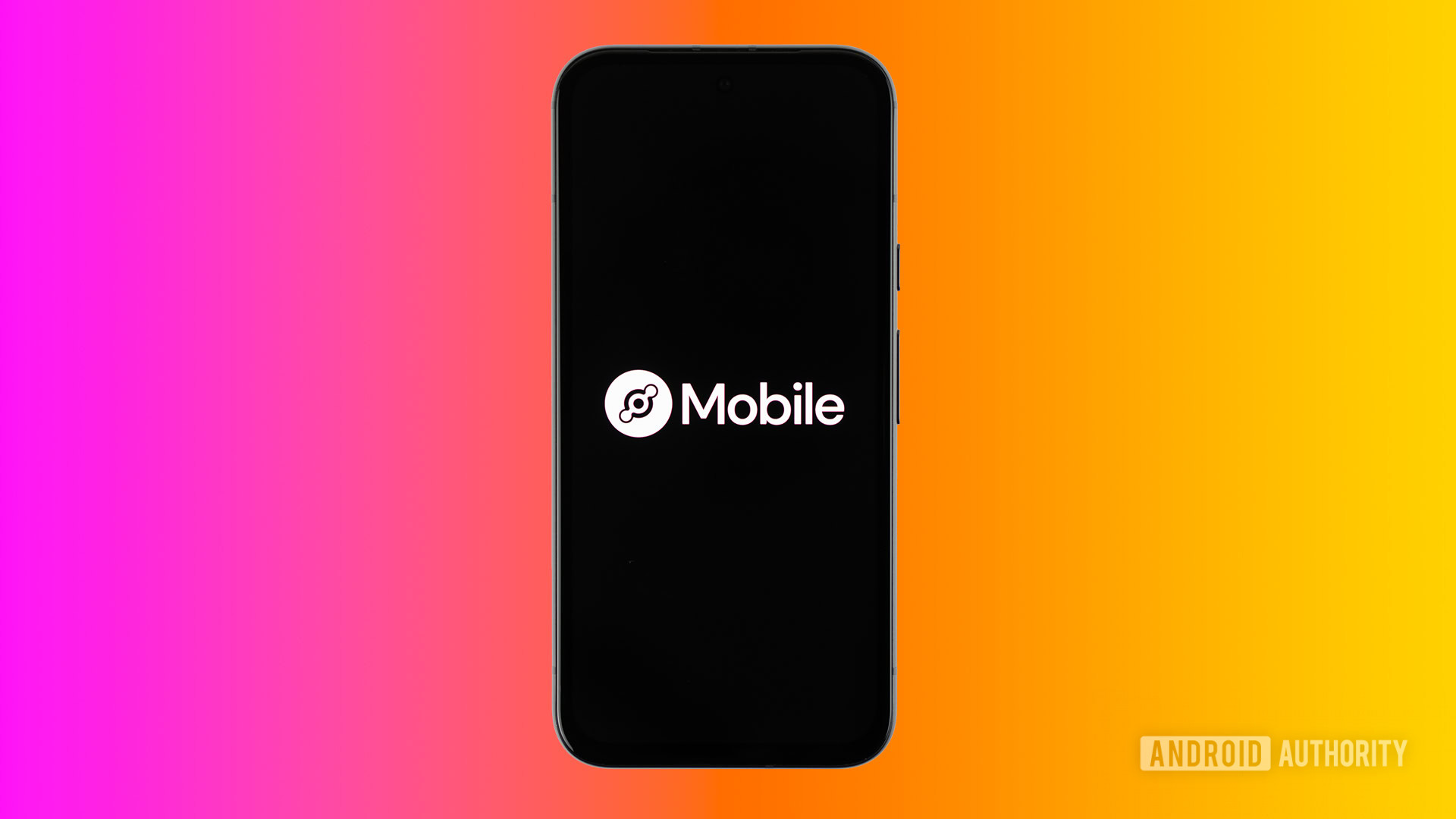 Helium Mobile logo on smartphone with colored background stock photo