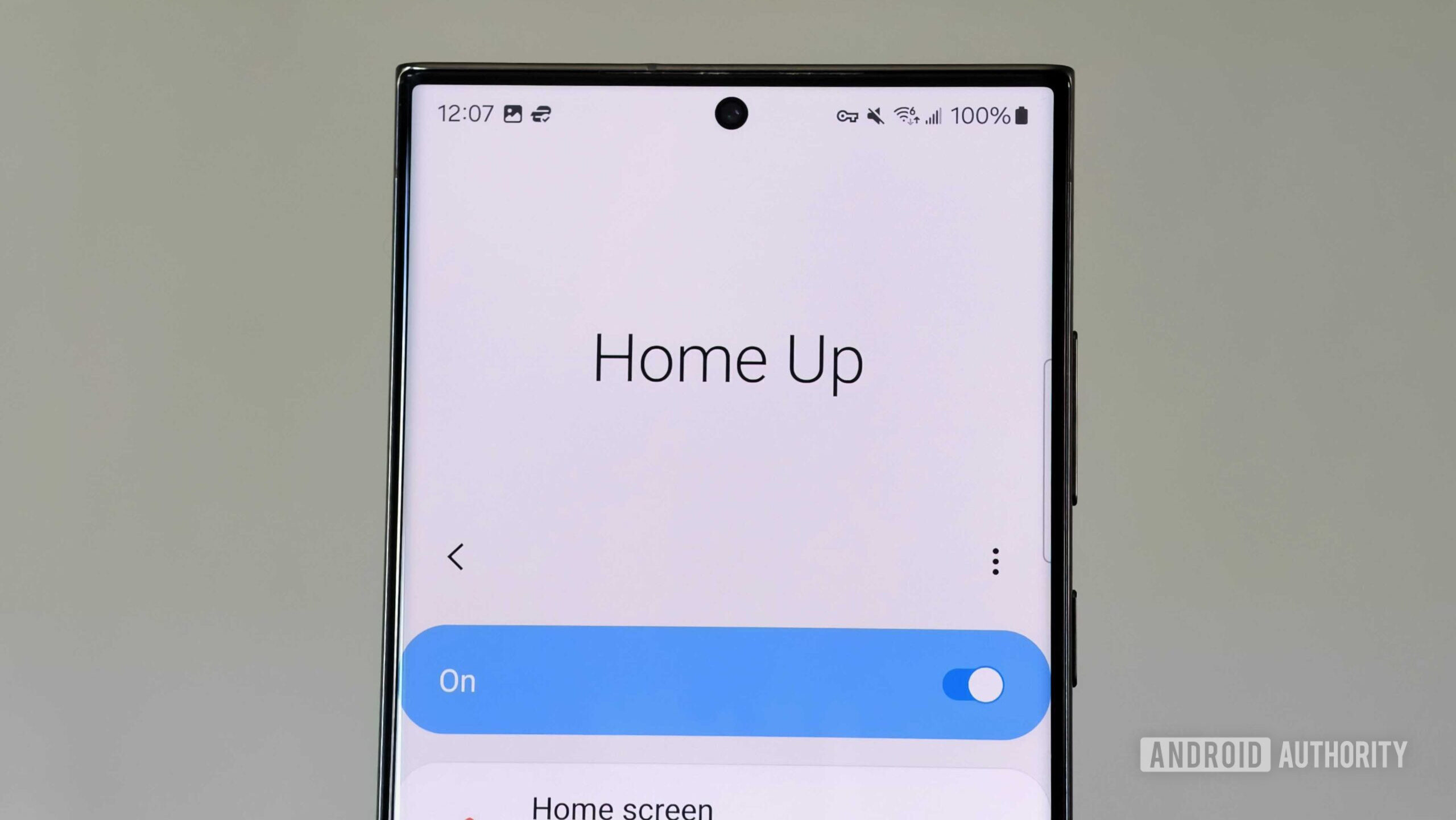 Samsung Home Up menu