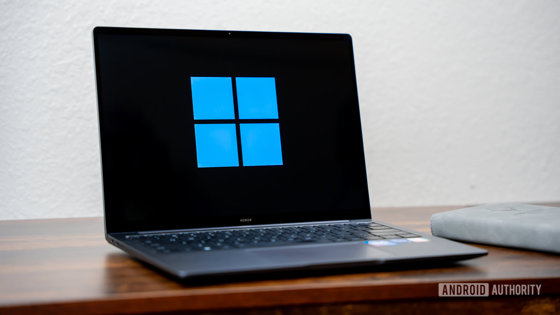 Windows logo on laptop stock photo (18)