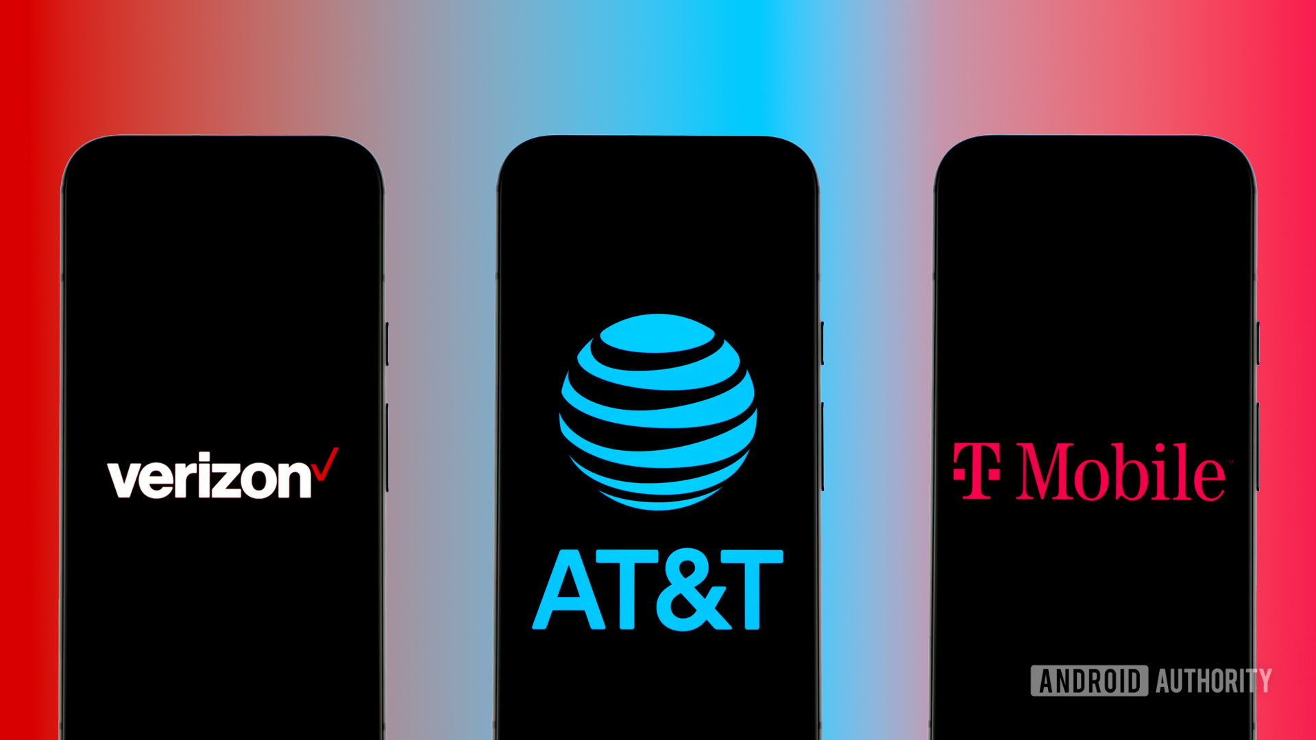 Stock photo of major US carriers Verizon Wireless, AT&T, and T Mobile (5) Stock photo of major US carriers Verizon Wireless, AT&T, and T Mobile (5)