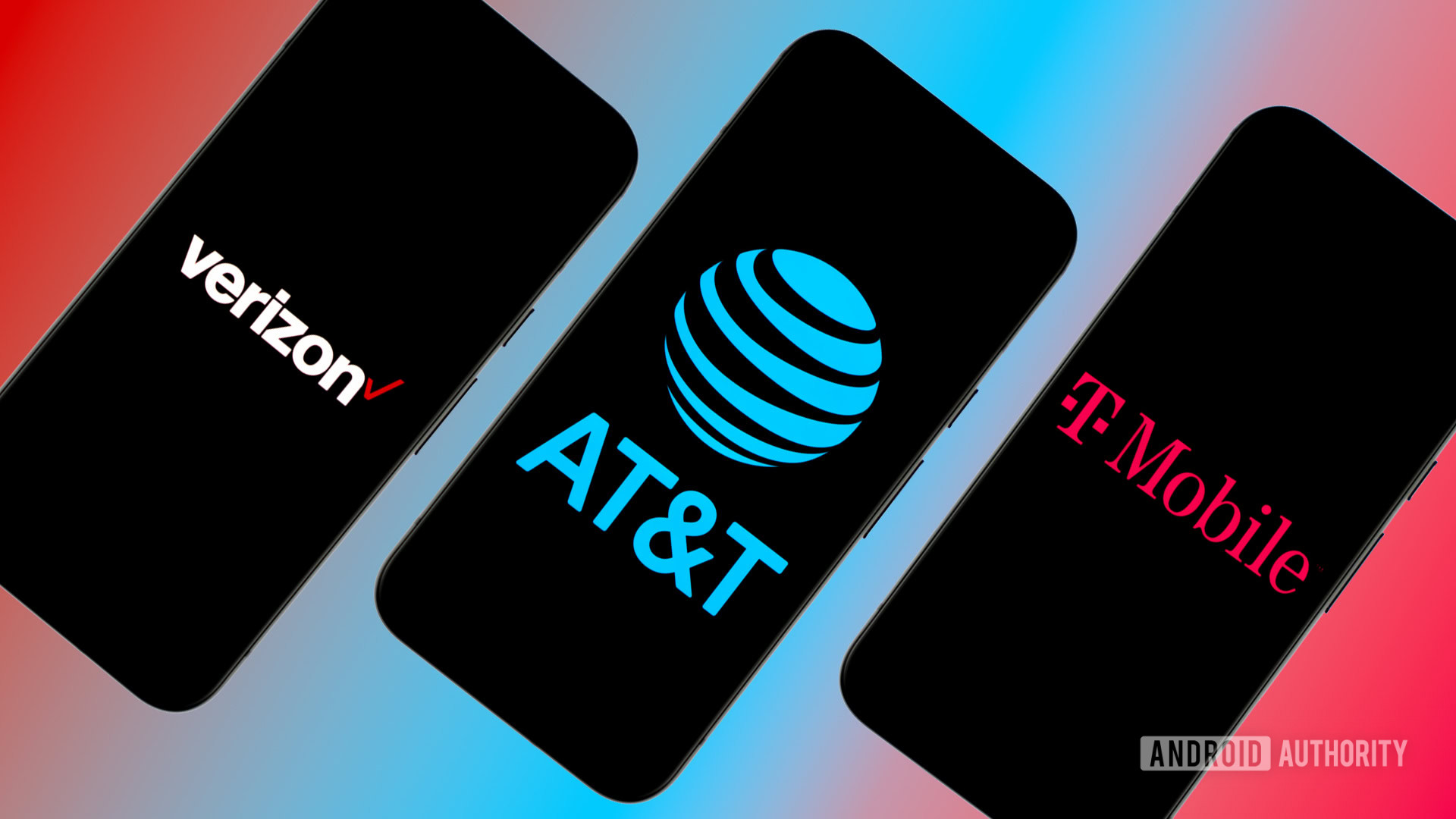 Stock photo of major US carriers Verizon Wireless, AT&T, and T Mobile (6) Stock photo of major US carriers Verizon Wireless, AT&T, and T Mobile (6)