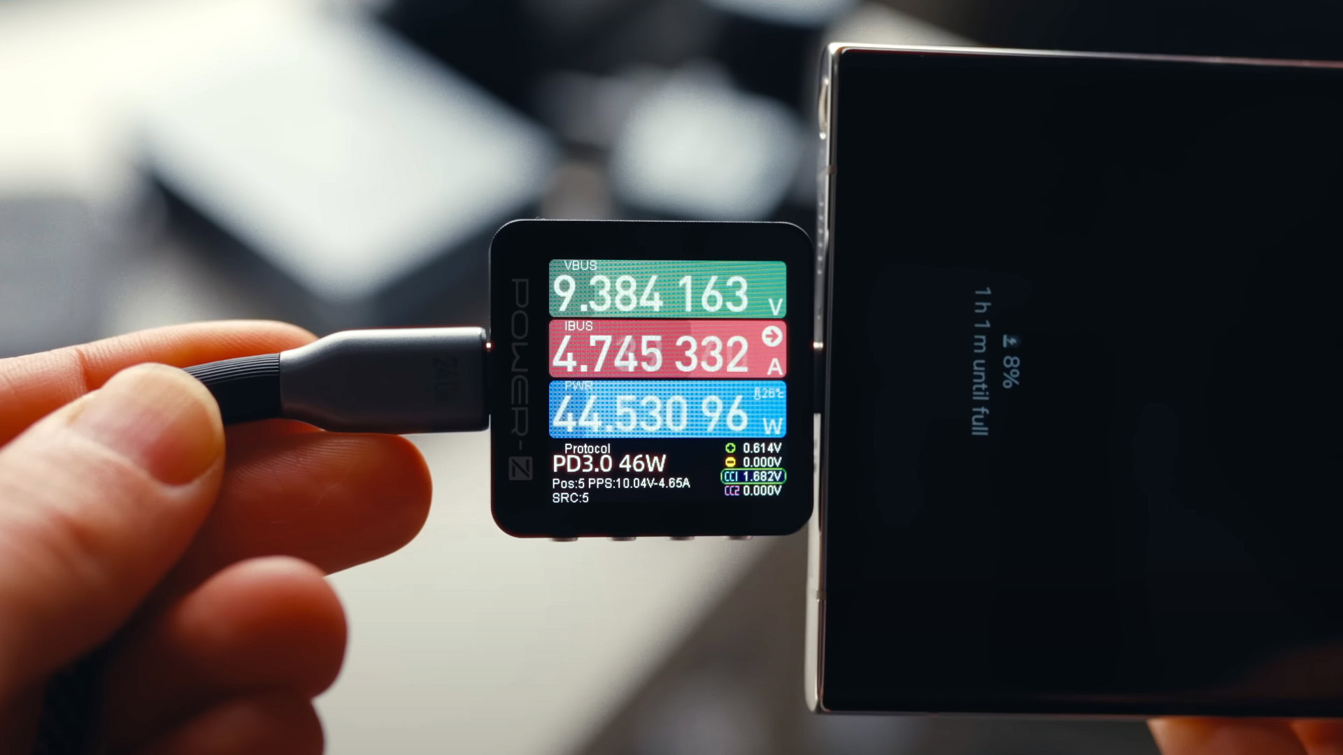 USB C charger testing dongle