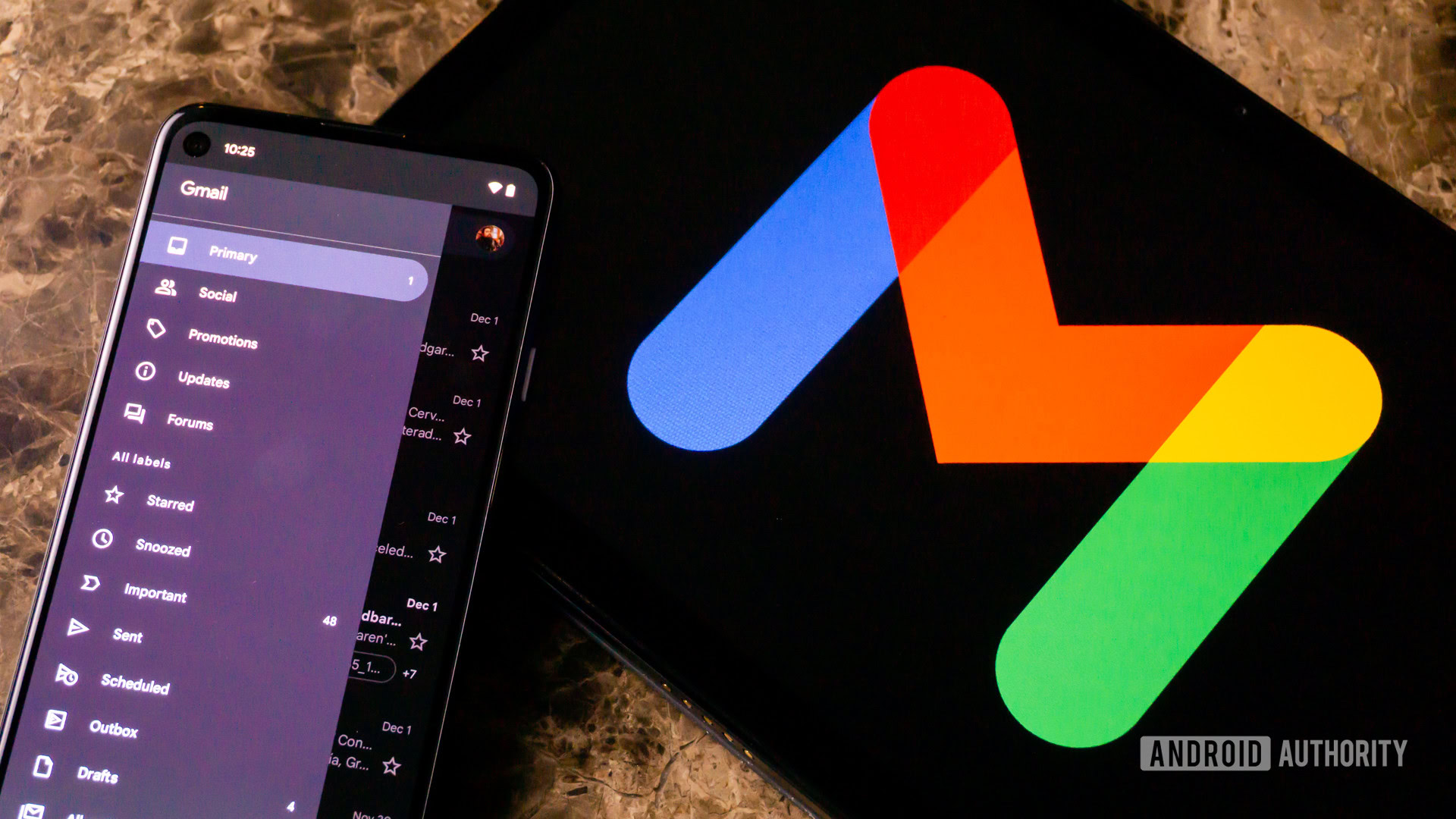 Gmail on smartphone and tablet stock photo 2 Gmail on smartphone and tablet stock photo 2