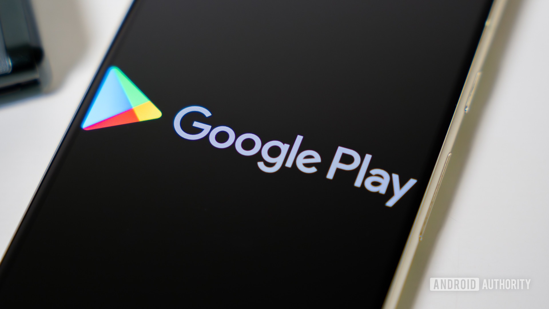 Google Play Store logo on smartphone stock photo (2) Google Play Store logo on smartphone stock photo (2)