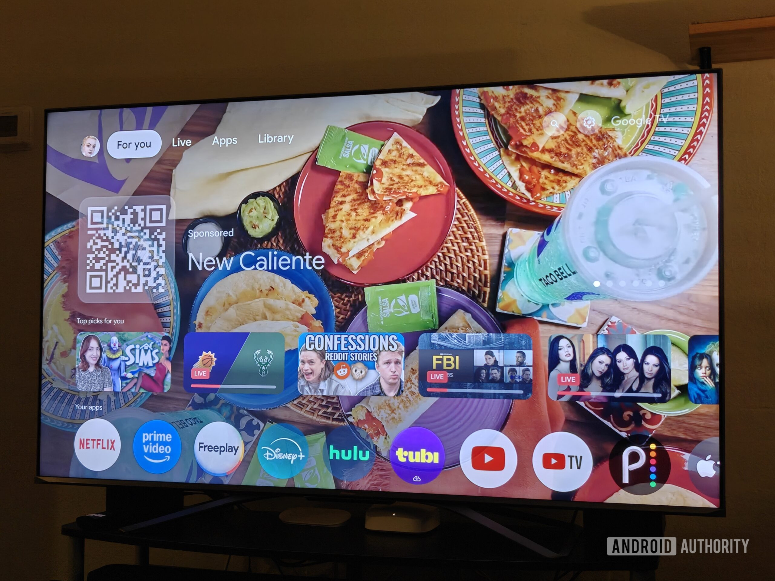 oplus 11534336 Taco Bell ad on the Google TV Streamer.