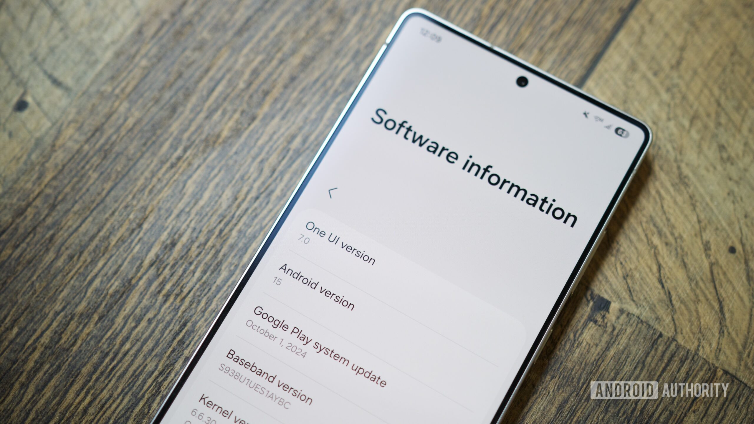 One UI 7 software information page.