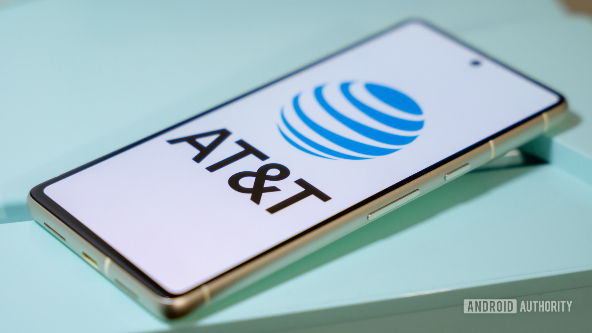 AT&T logo on smartphone (2) AT&T logo on smartphone (2)