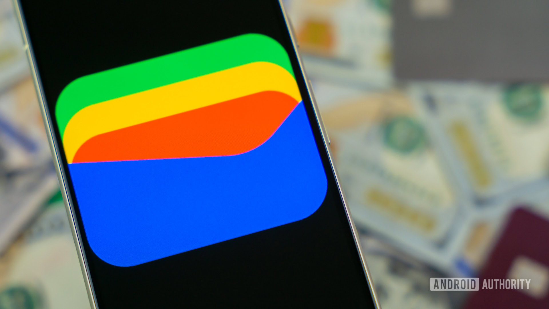 Google Wallet logo on smartphone next to credit cards and cash Stock photo 12 Google Wallet logo on smartphone next to credit cards and cash Stock photo 12