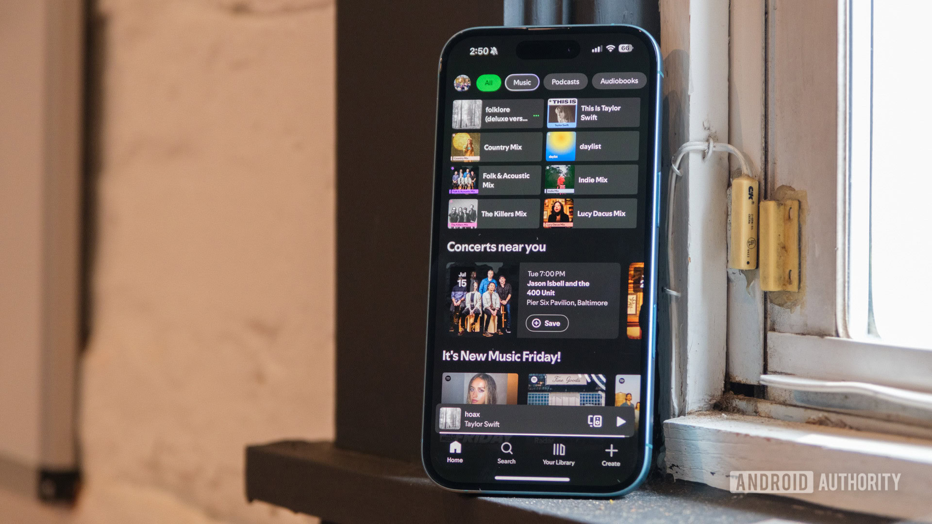 Spotify interface full menu