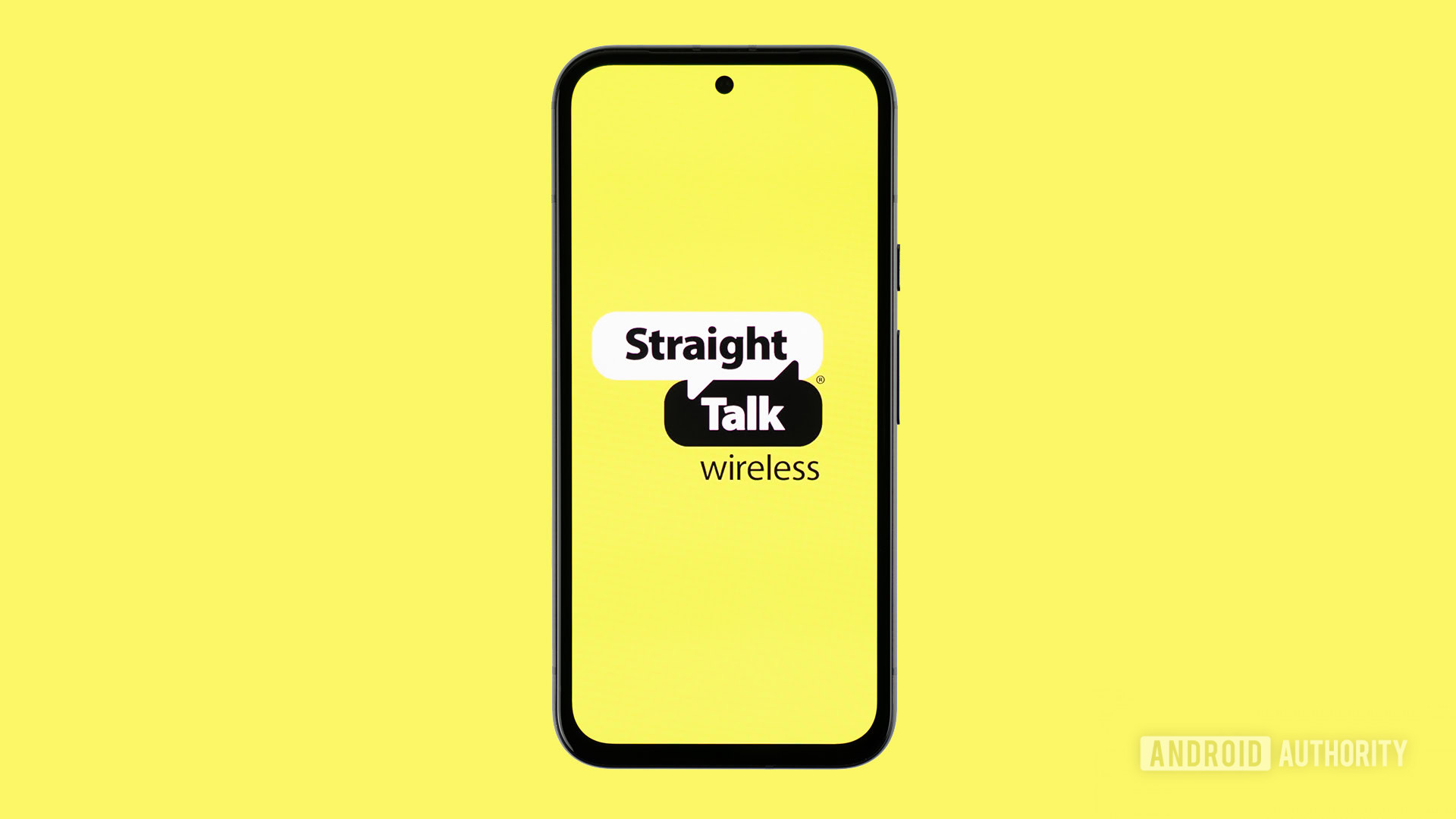 Straight Talk logo on smartphone with colored background stock photo Straight Talk logo on smartphone with colored background stock photo
