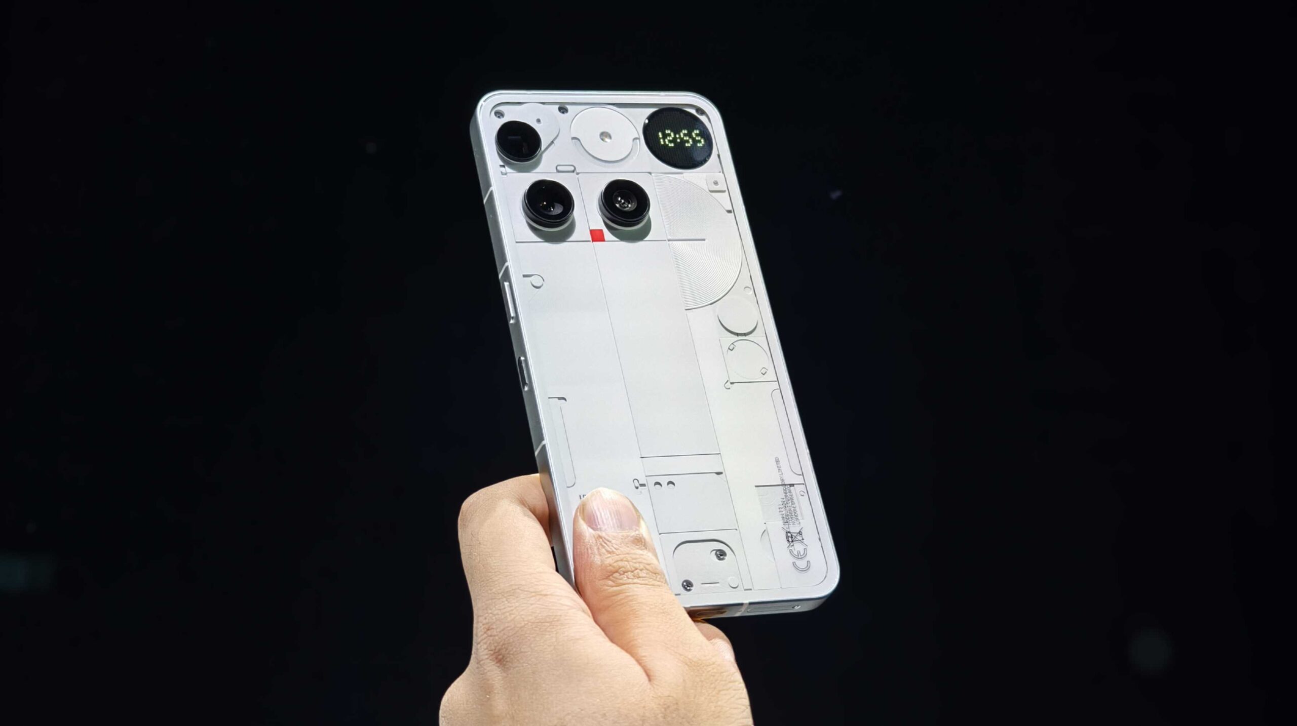 Nothing Phone 3 in White Prakhar Khanna holding the Nothing Phone 3.