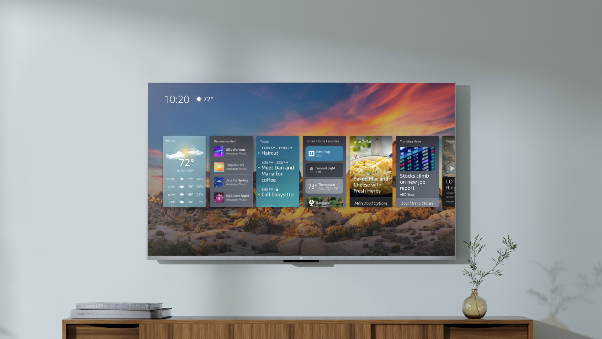 Info widgets on the Amazon Fire TV Omni QLED Info widgets on the Amazon Fire TV Omni QLED