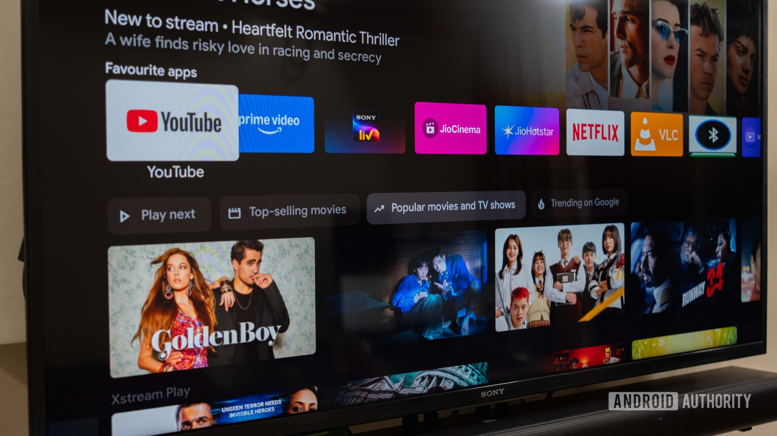 New content tabs on Android TV home screen