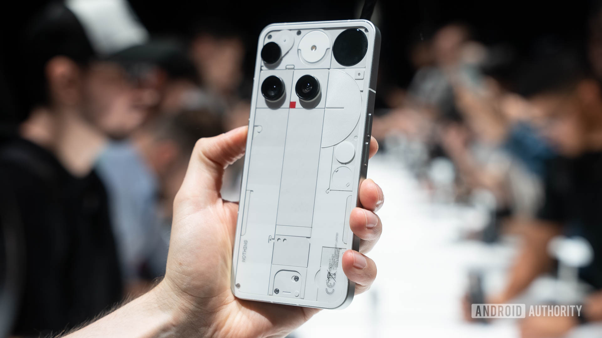 Nothing Phone 3 in a person's hand at an off angle