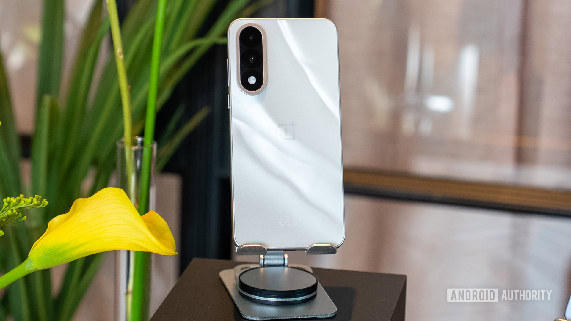 OnePlus Nord 5 Marble White On Stand