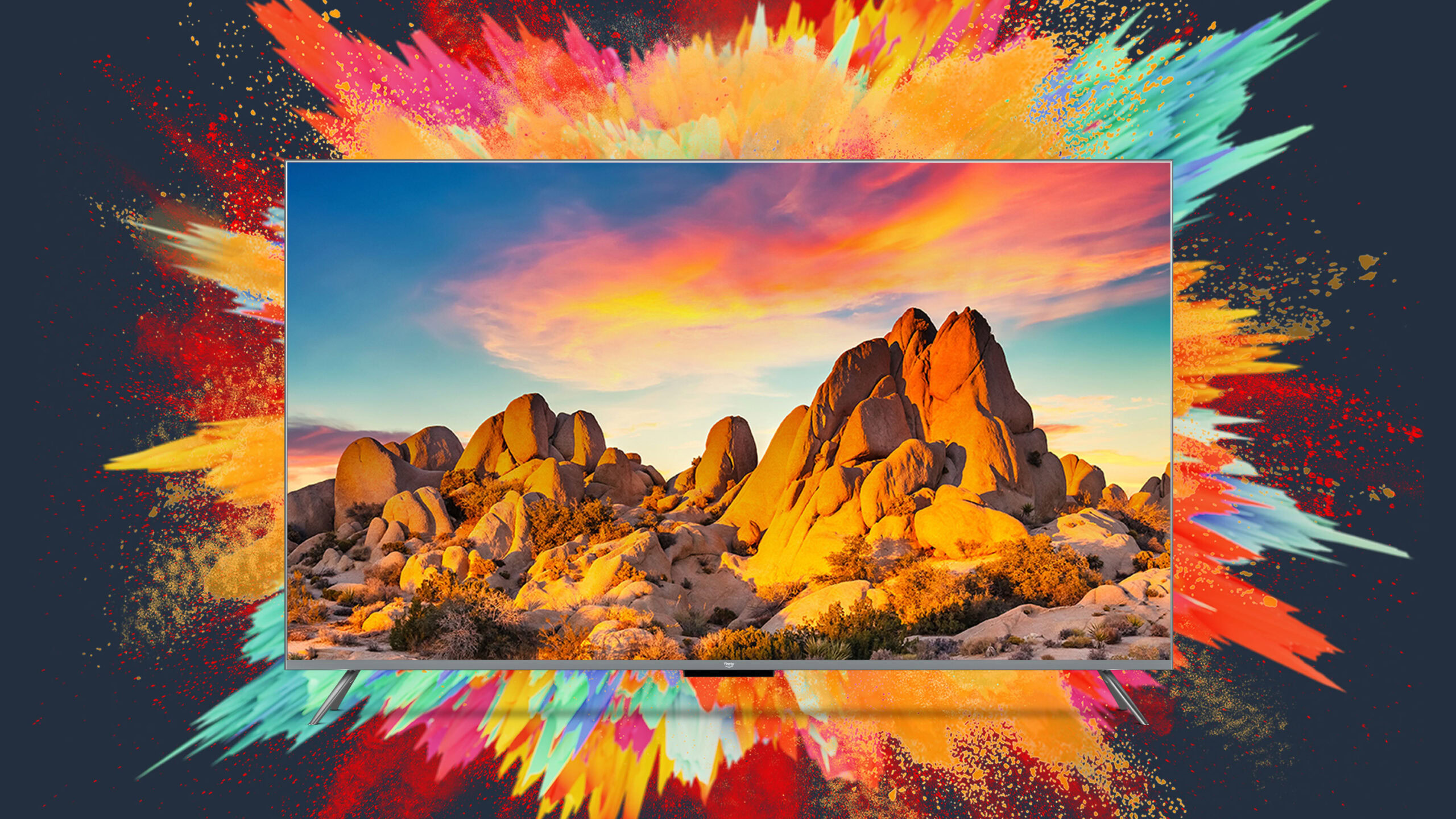 Amazon Fire TV Omni QLED Series 65 Inch 4K UHD smart TV splash