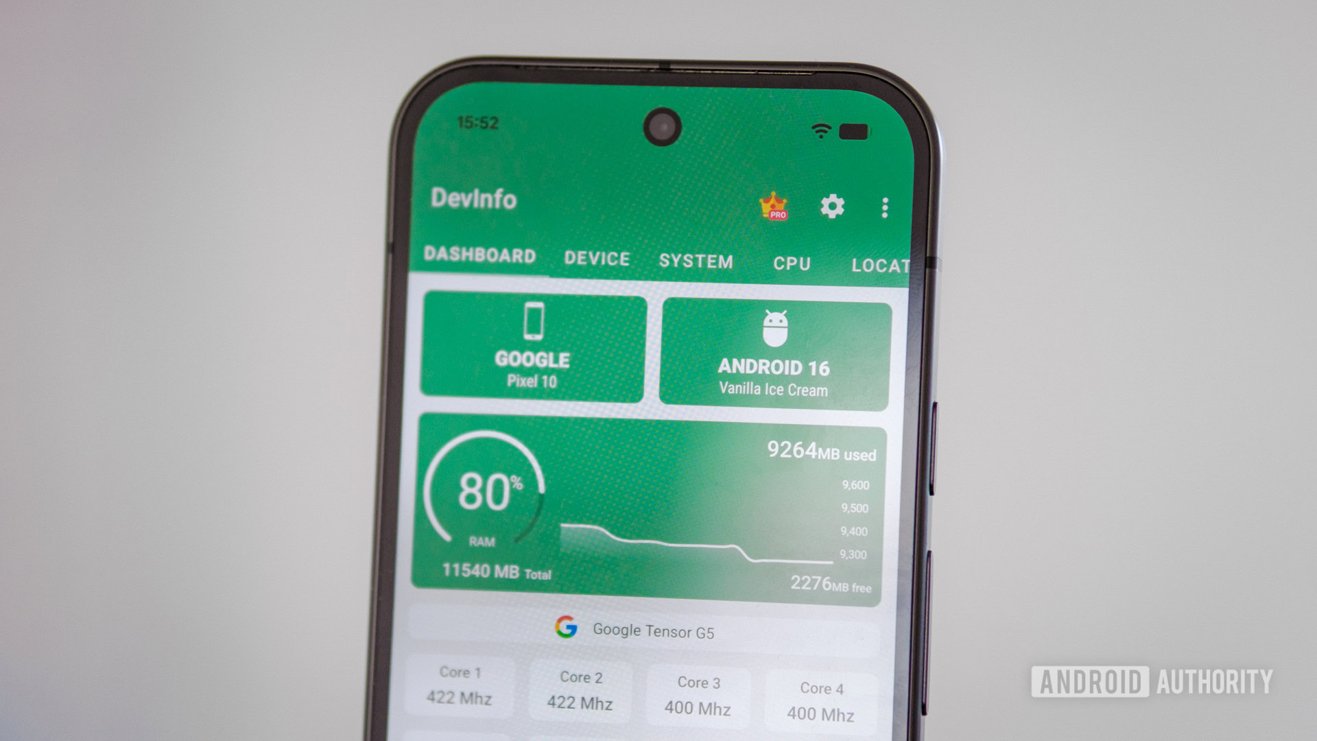 Google Pixel 10 RAM devinfo Google Pixel 10 RAM devinfo