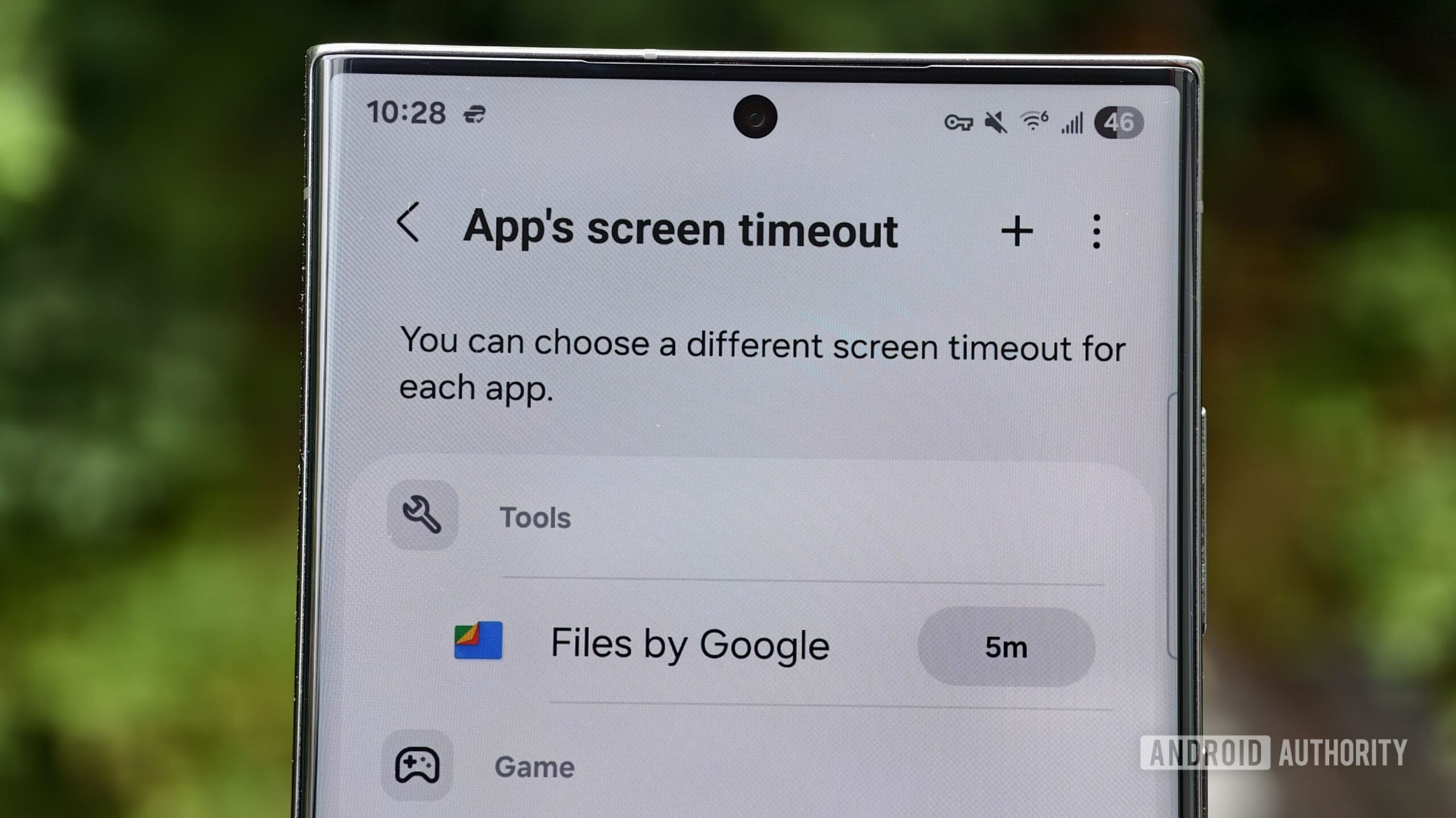 Samsung Display Assistant screen timeout