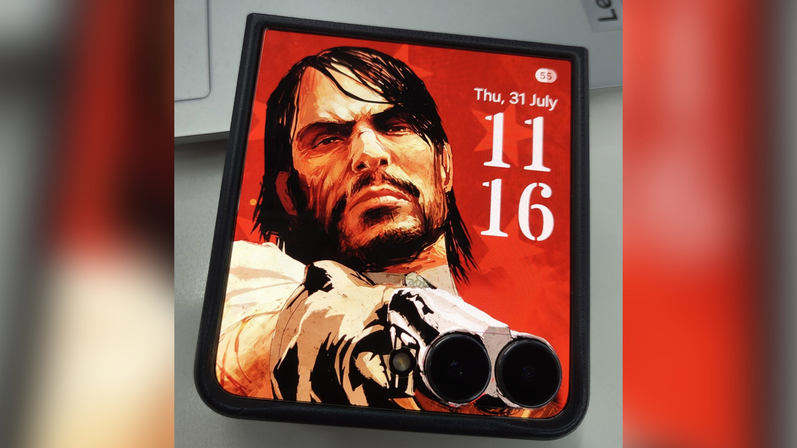 Samsung Galaxy Z Flip 7 red dead redemption cover screen wallpaper featured