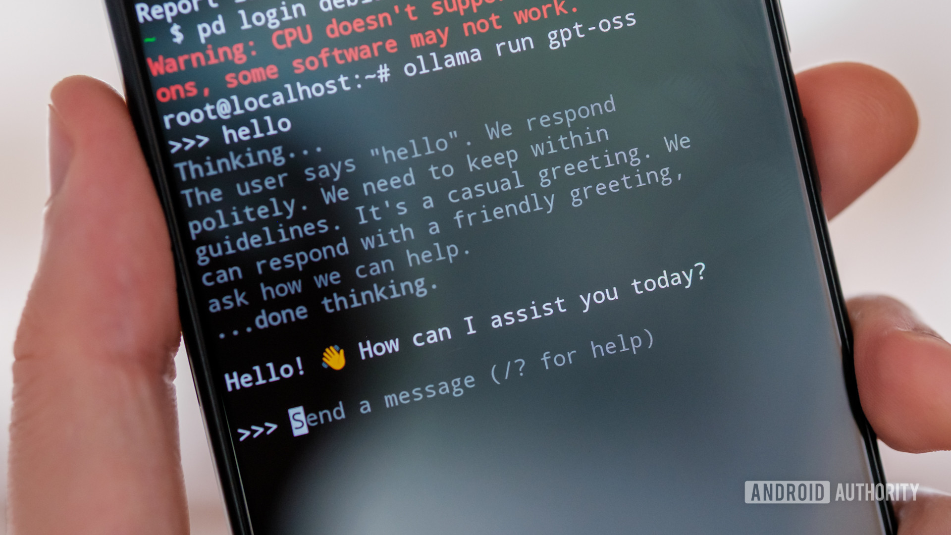 gpt oss running on Android phone gpt oss running on Android phone