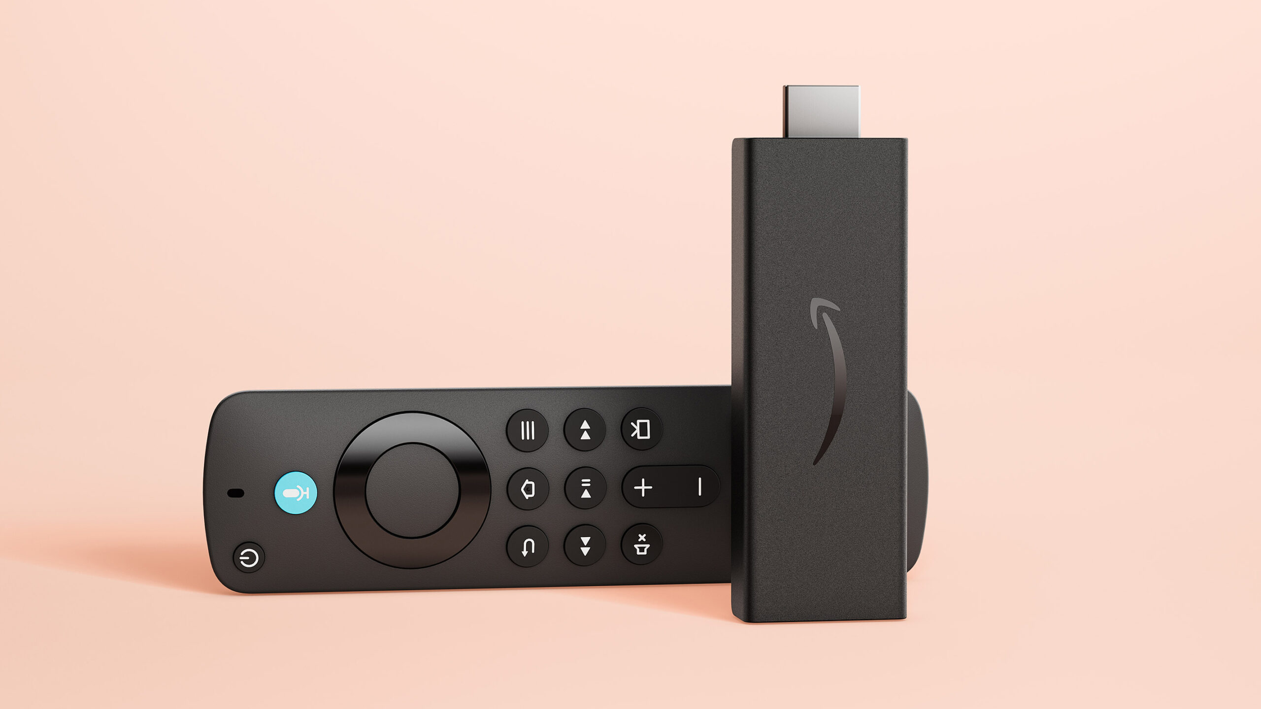 Amazon Fire TV Stick HD with peach background Amazon Fire TV Stick HD with peach background