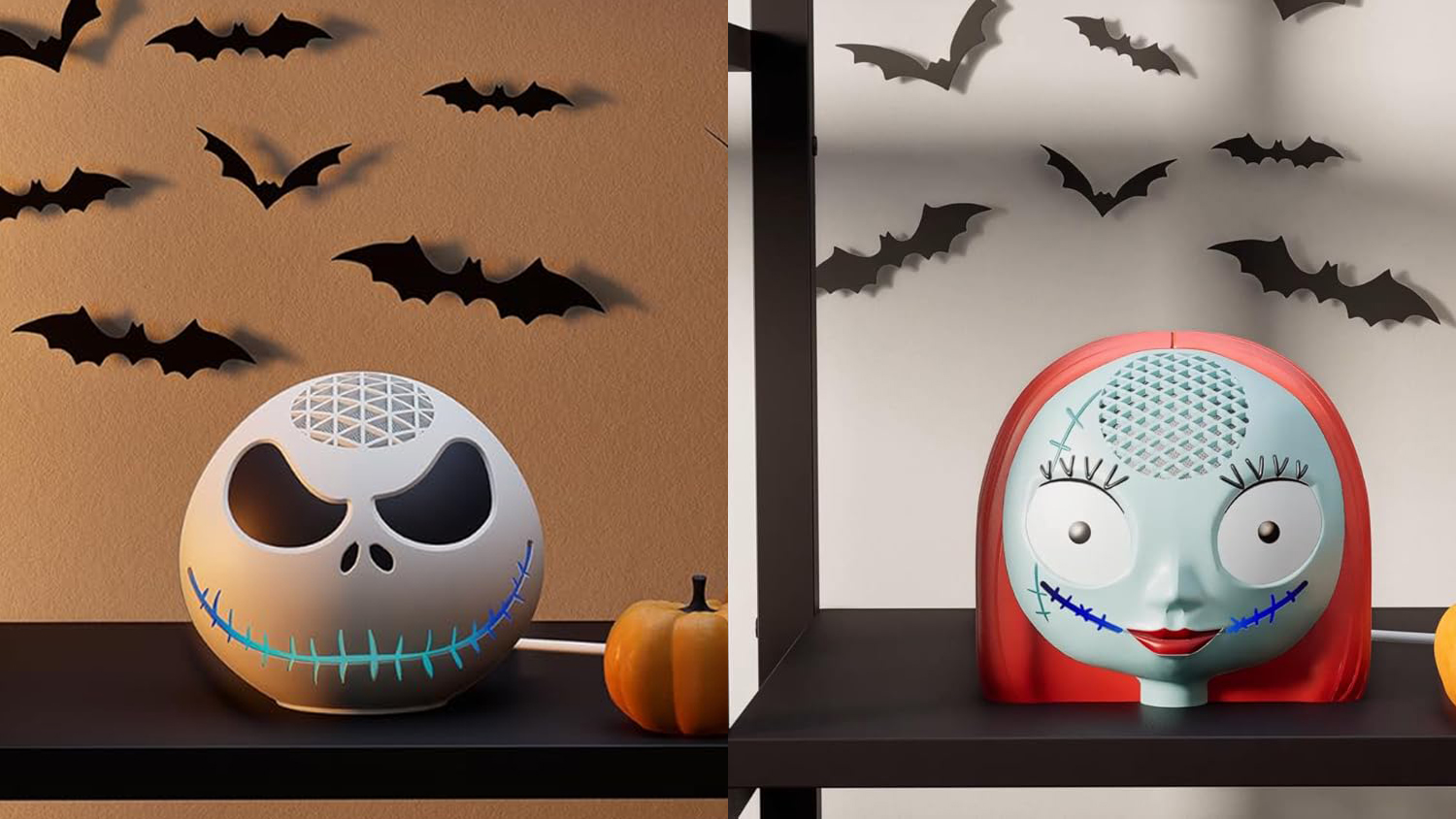 Jack and Sally Amazon Echo Dot shells
