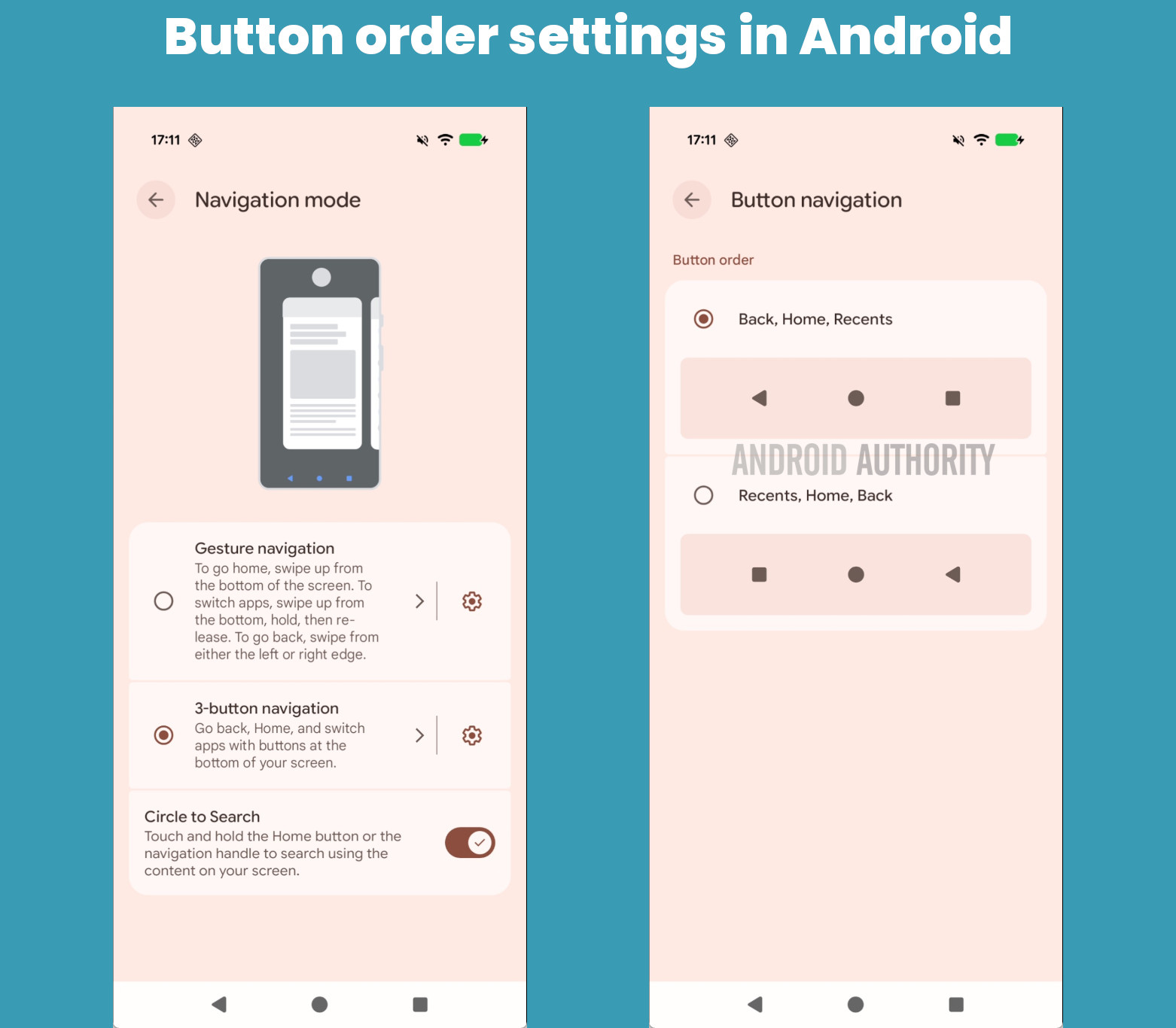 Navigation button order settings in Android 16 QPR2 Beta 2