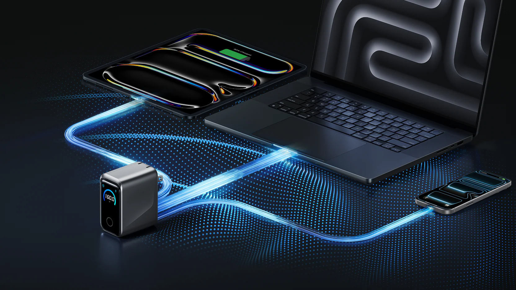 Anker Prime Charger 160W charging mobile devices Anker Prime Charger 160W charging mobile devices