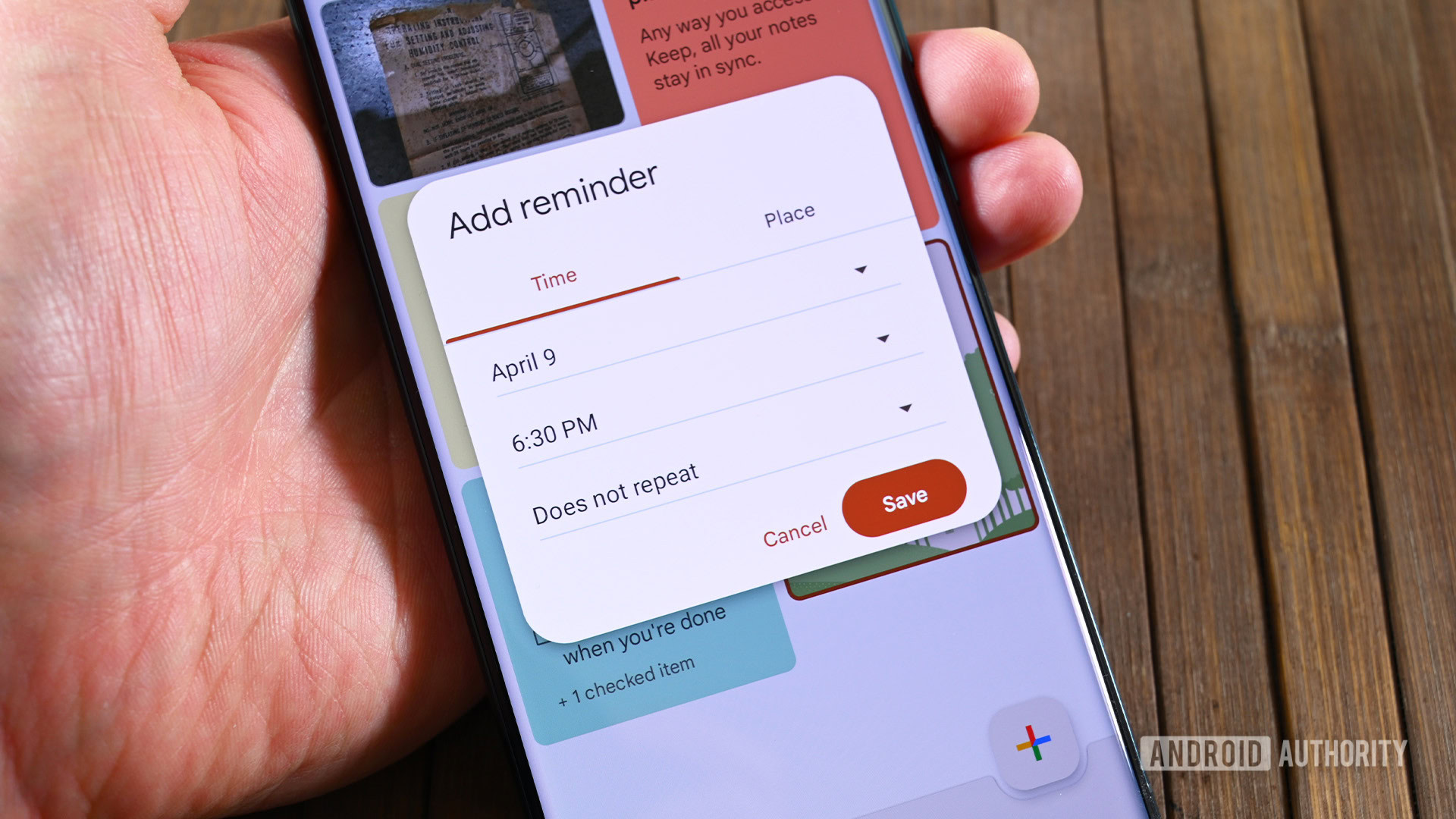 Google Keep reminder Google Keep reminder