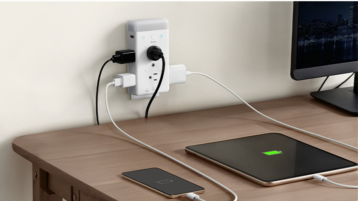 Govee Smart Plug Outlet Extender Press Image Govee Smart Plug Outlet Extender Press Image